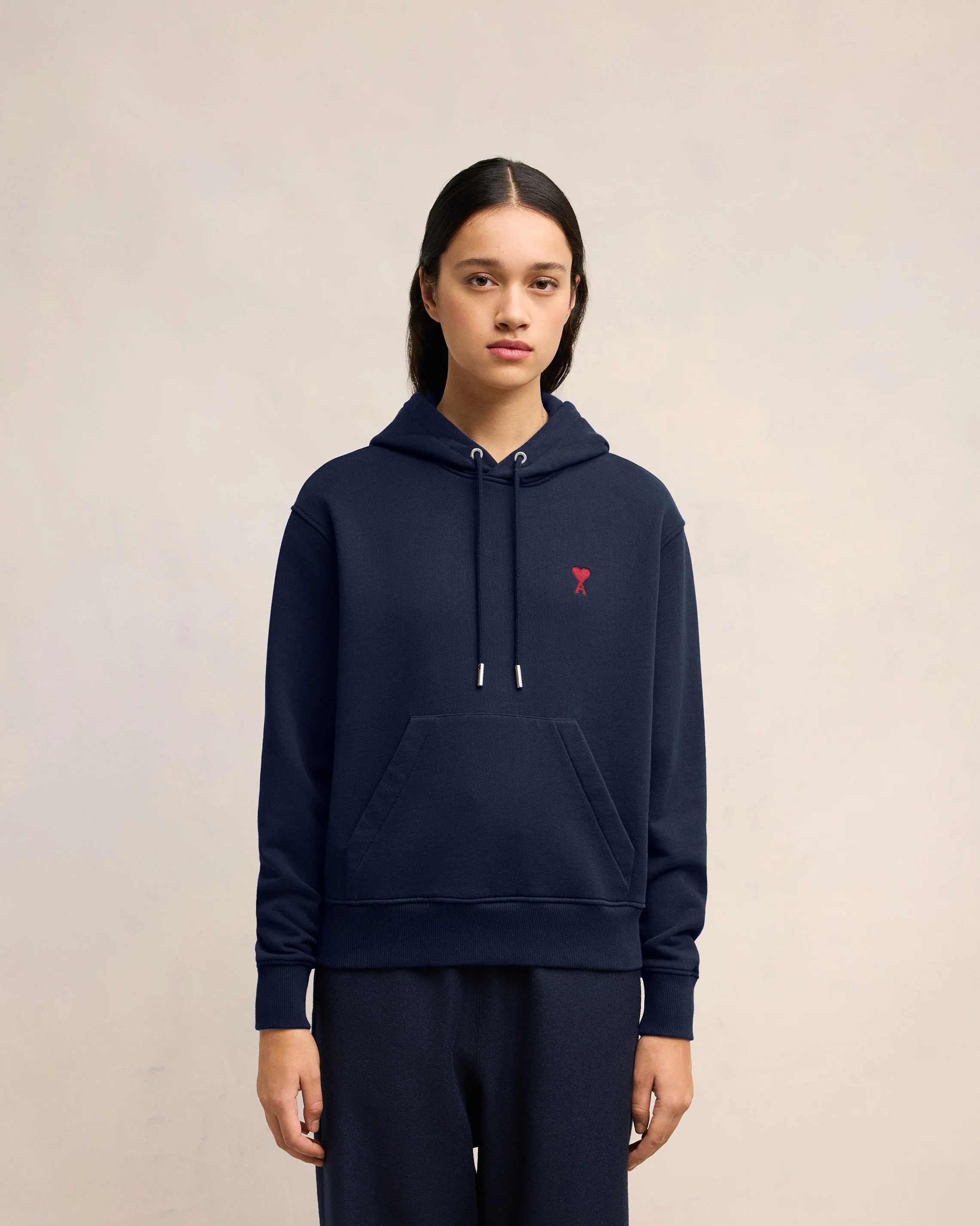Navy Cotton Ami de Coeur Hoodie