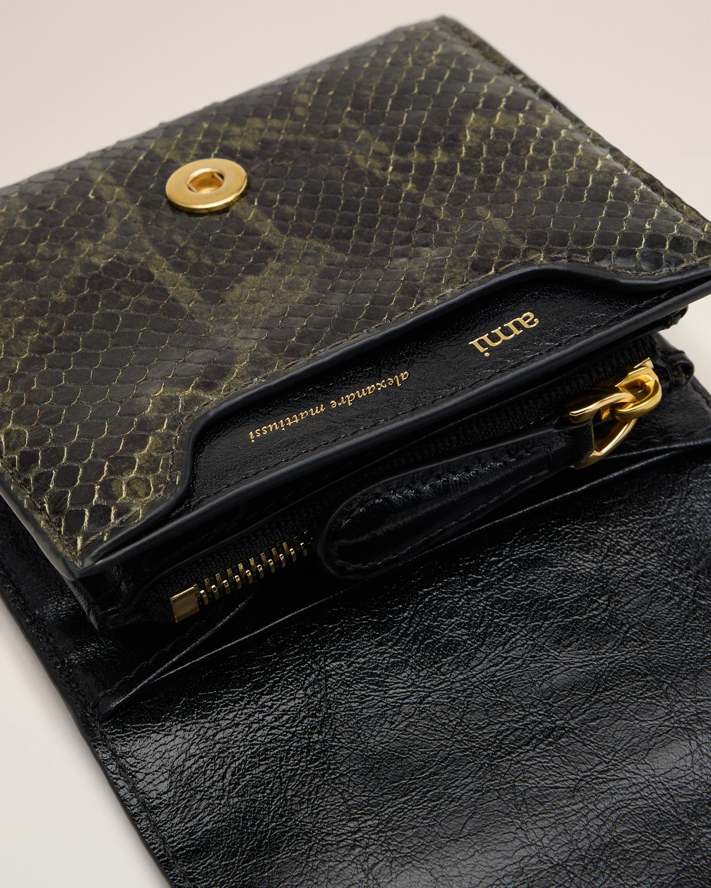 Green Leather Paris Paris Wallet