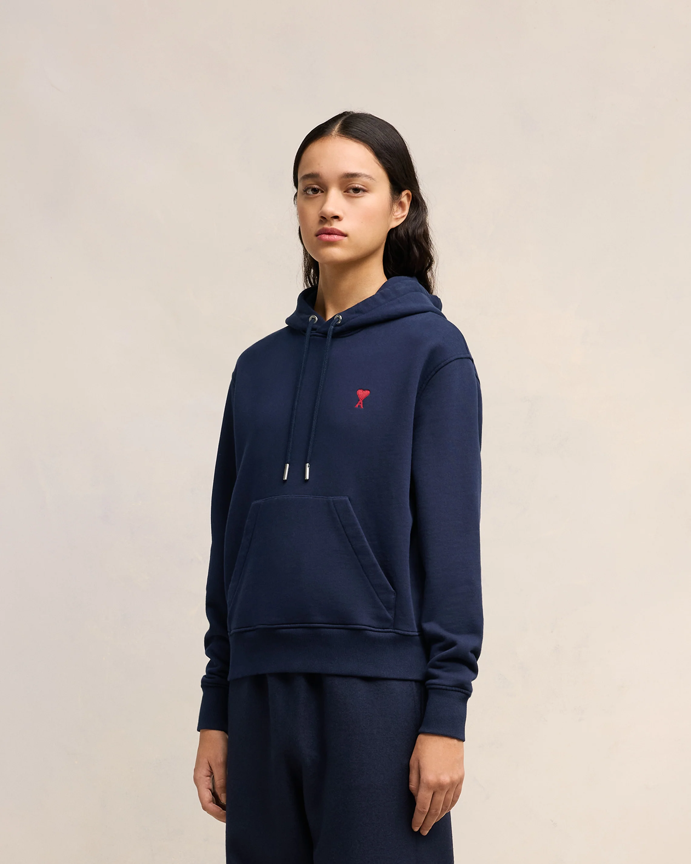 Navy Cotton Ami de Coeur Hoodie