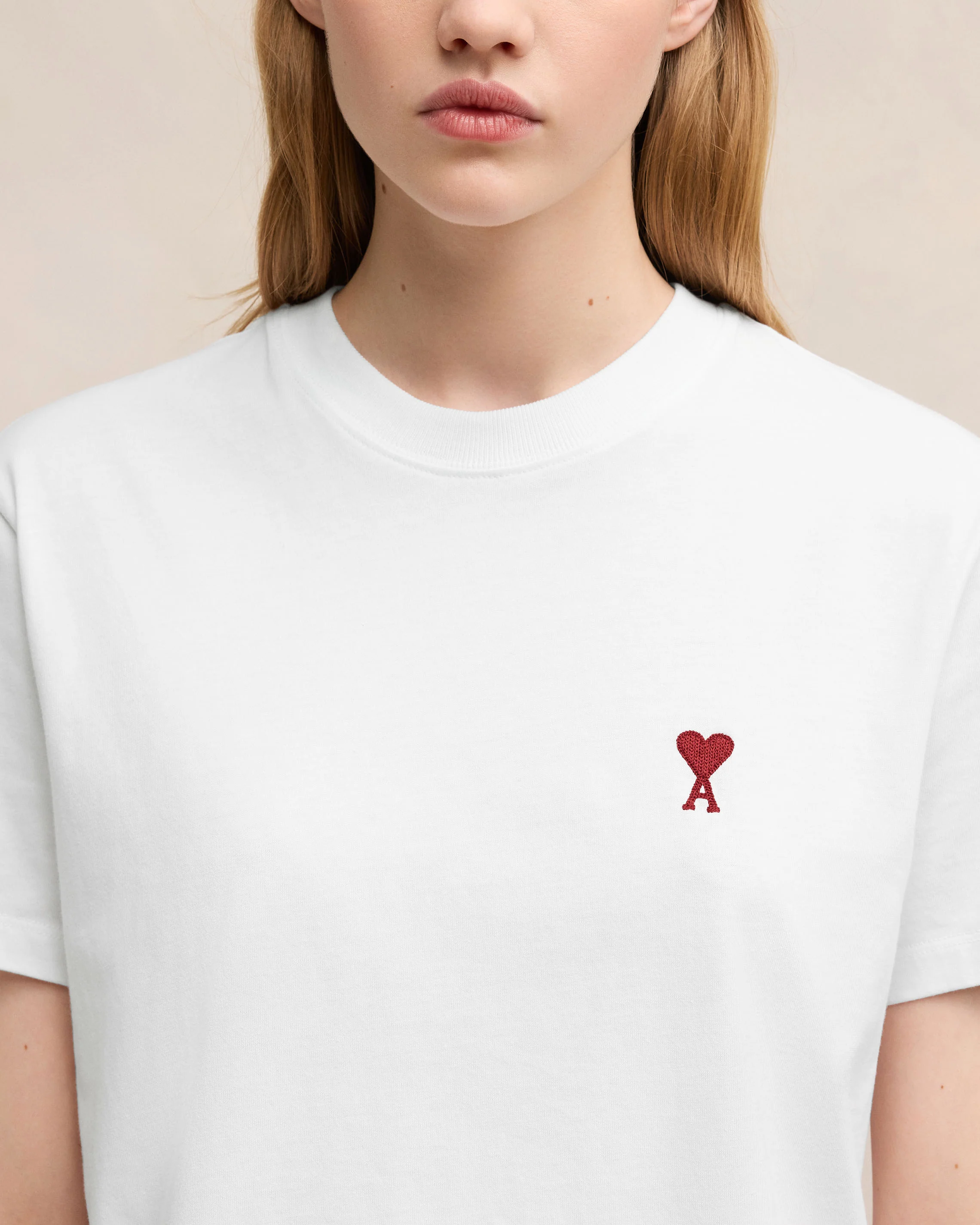 White Cotton Ami de Coeur T-Shirt