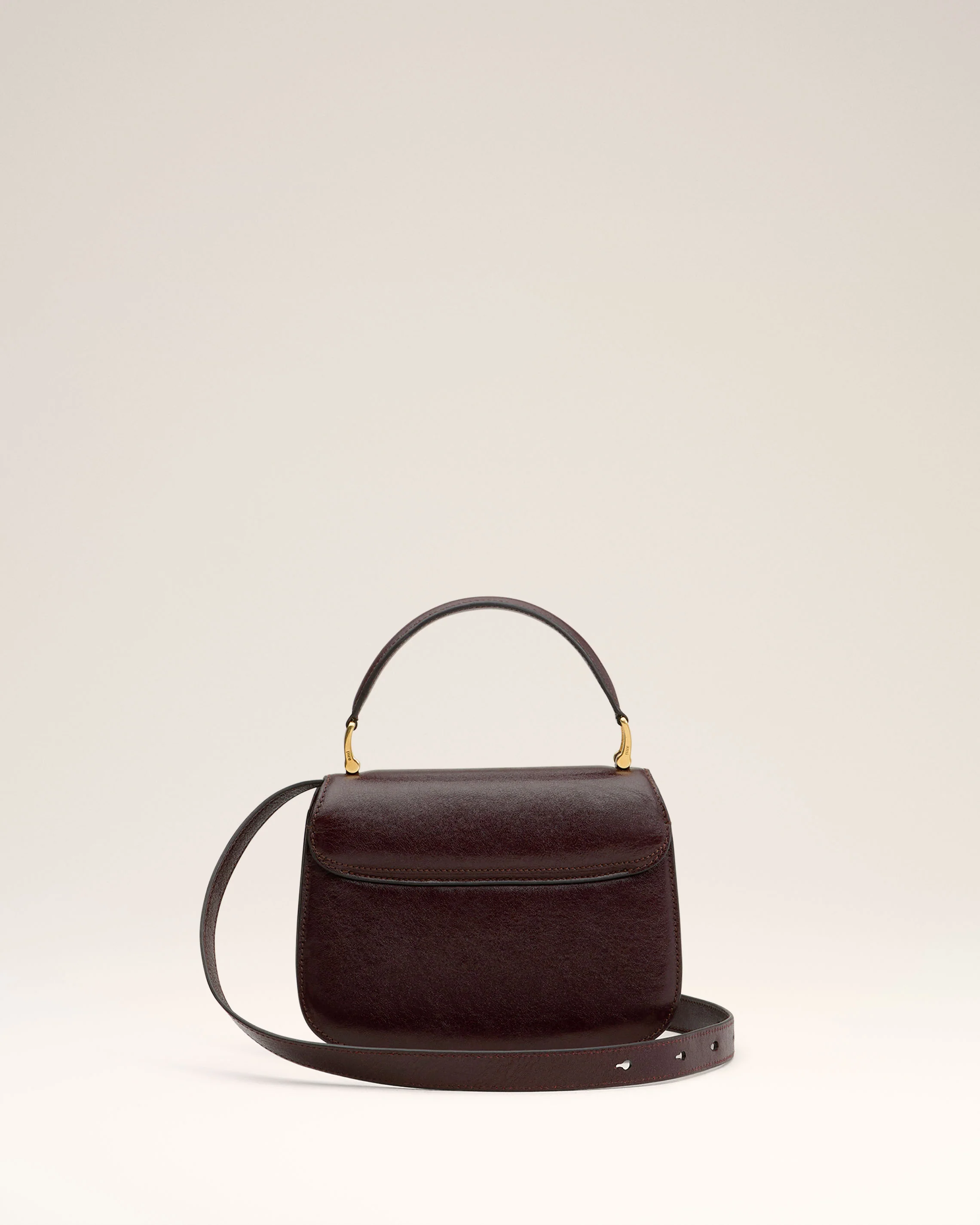 Burgundy Leather Top Handle Paris Paris Bag