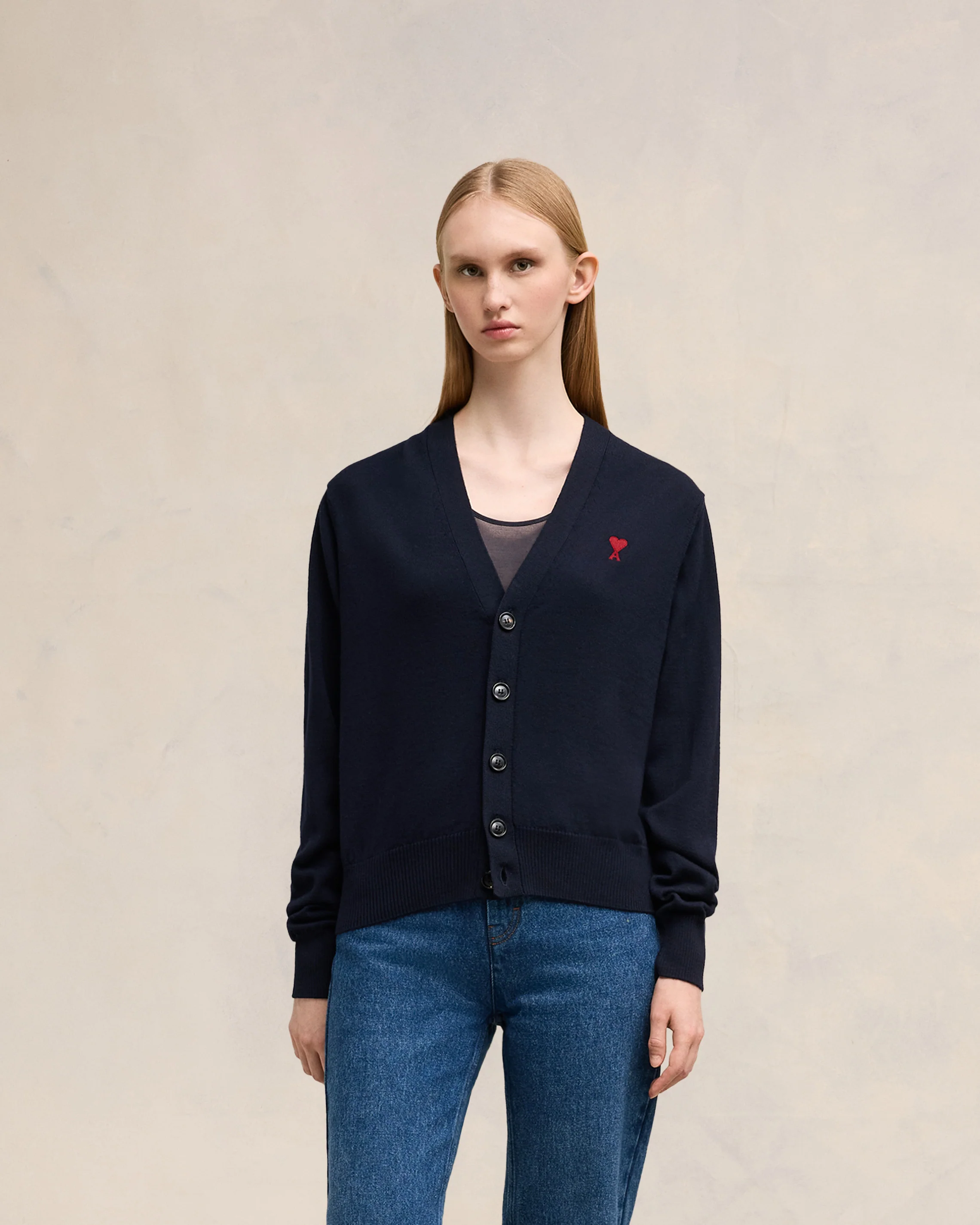 Navy Wool Ami de Coeur Cardigan