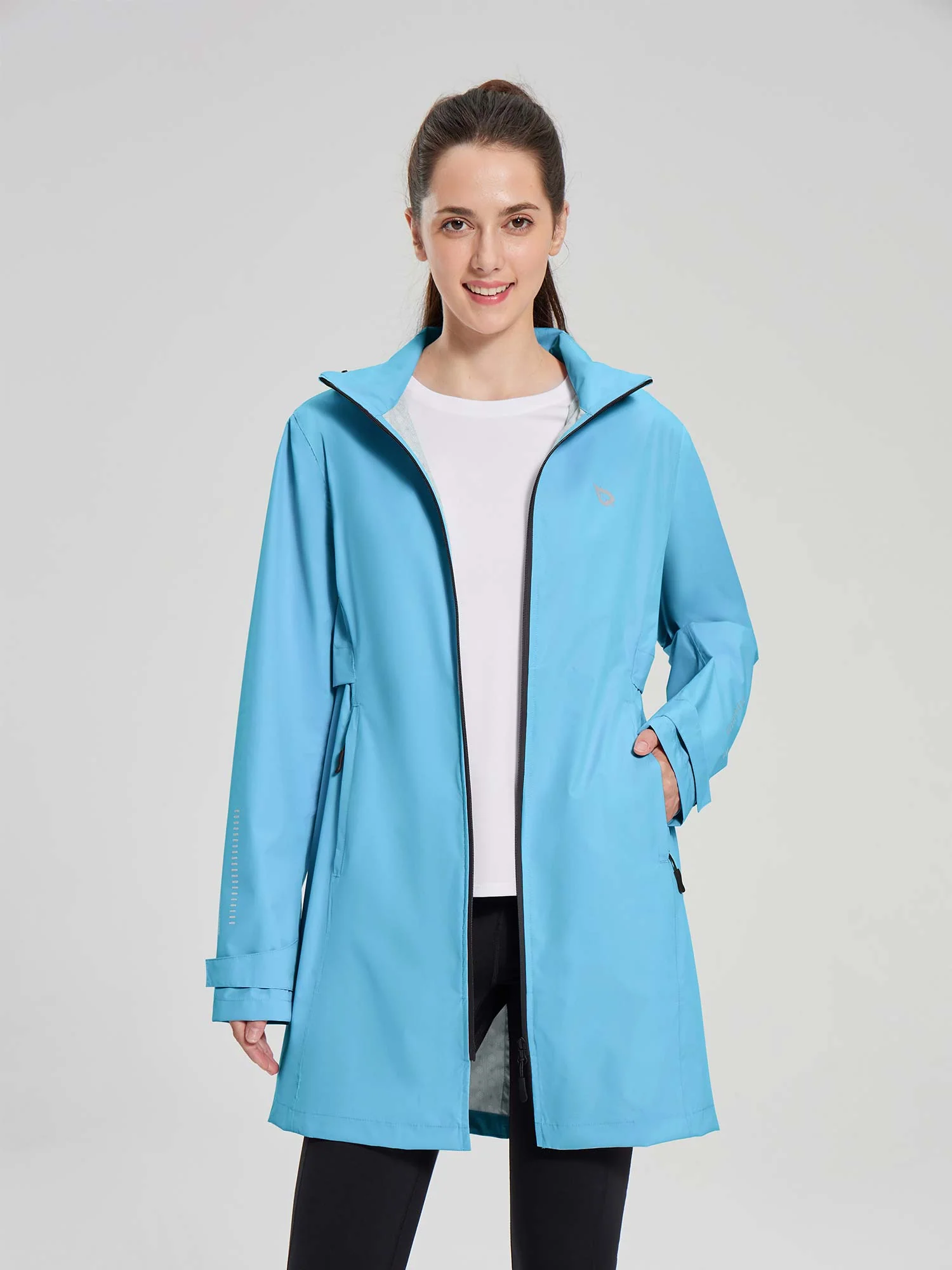 Flyleaf Mid-Length Hooded Waterproof Jacket