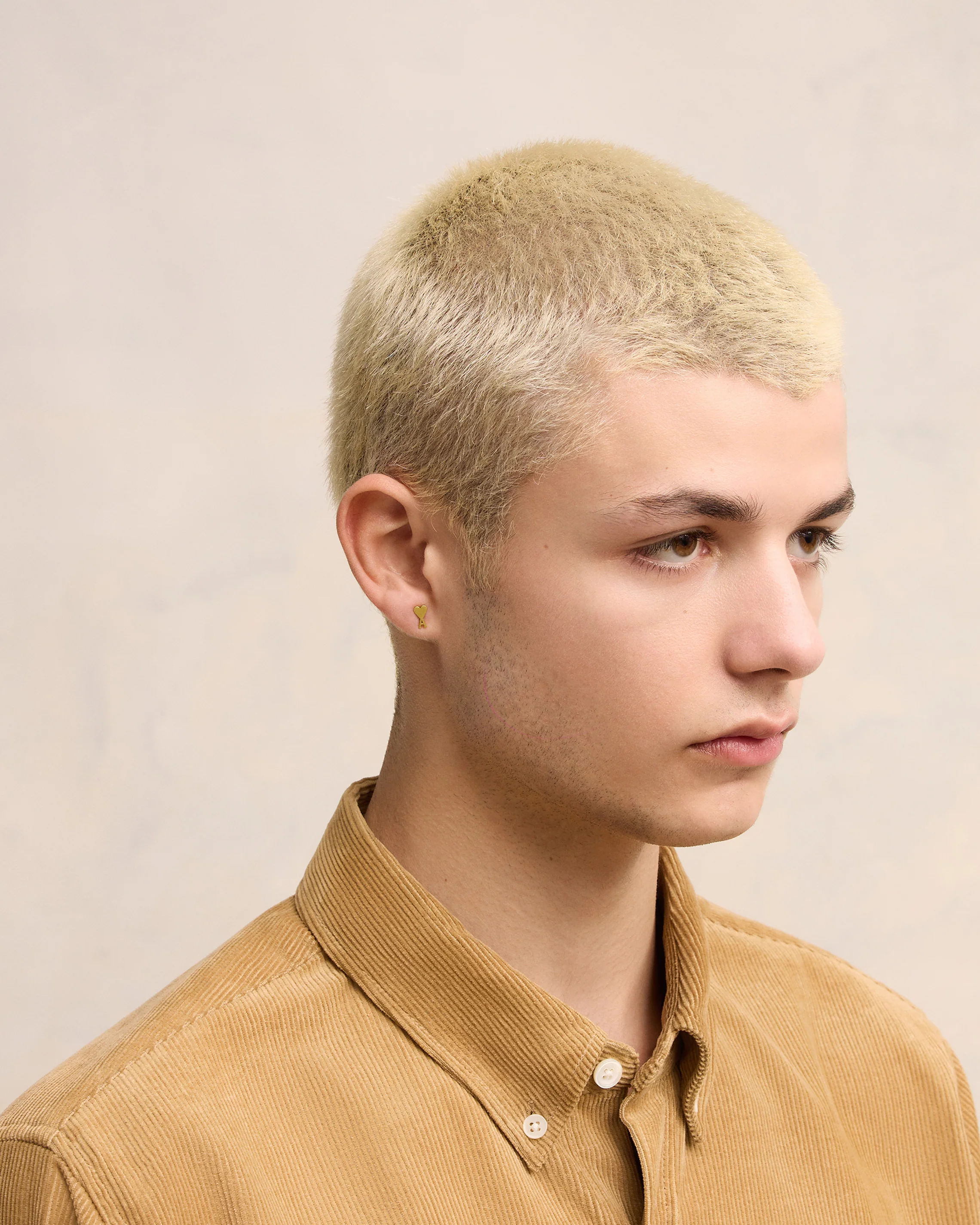 Gold Brass Ami de Coeur Studs