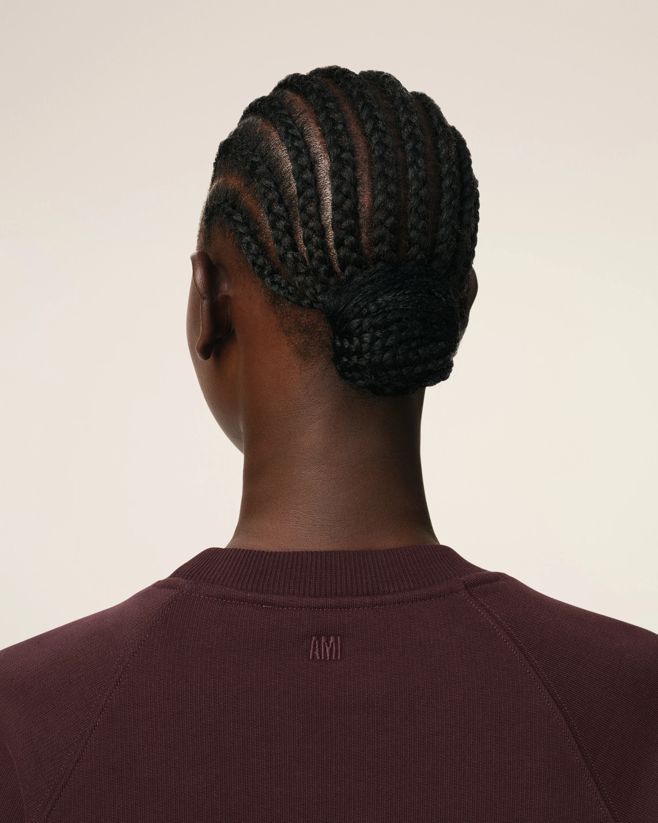 Burgundy Cotton Tonal Ami de Coeur Sweatshirt