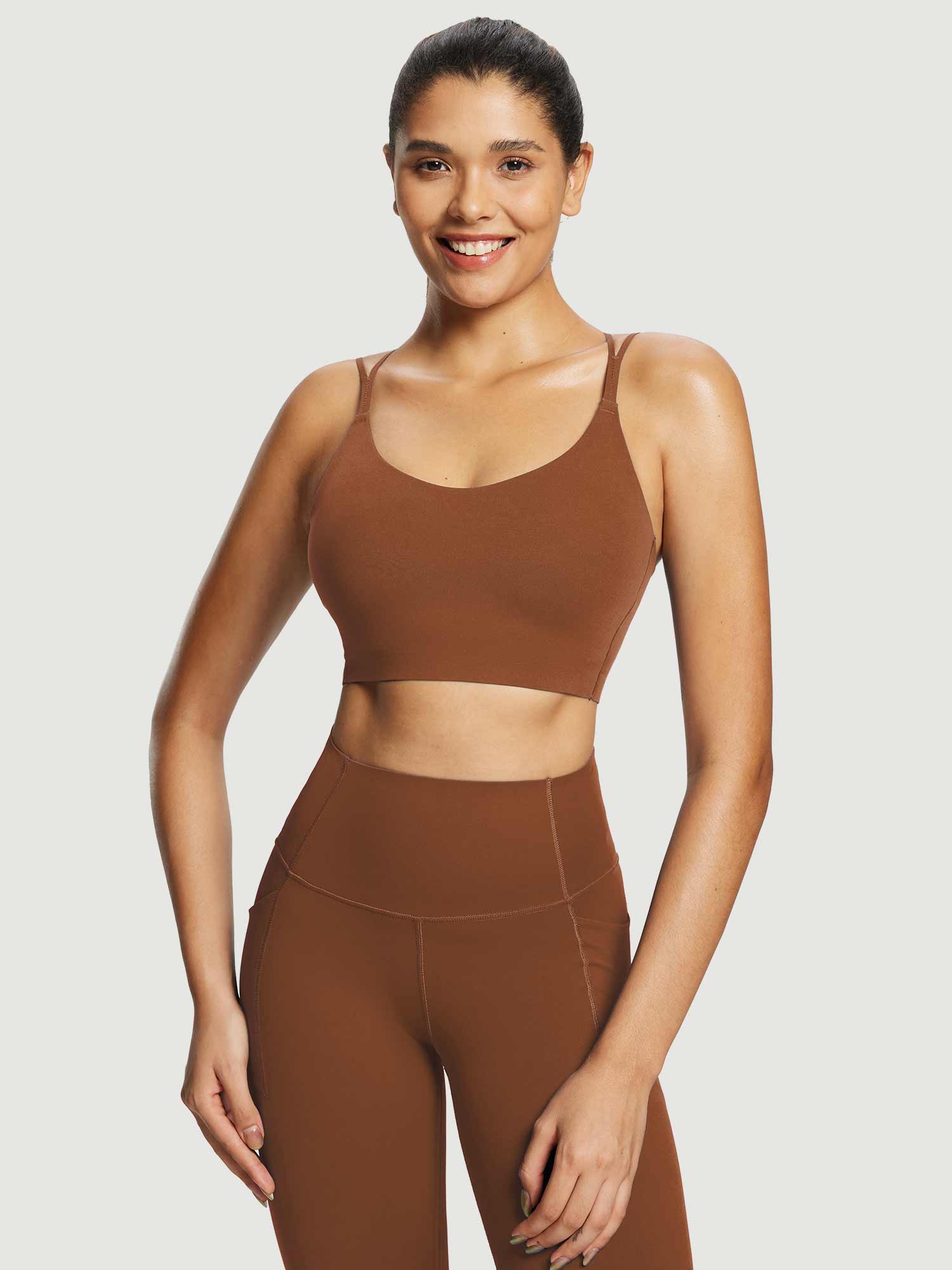 Freeleaf Cross-Strap Low-Impact Sports Bra