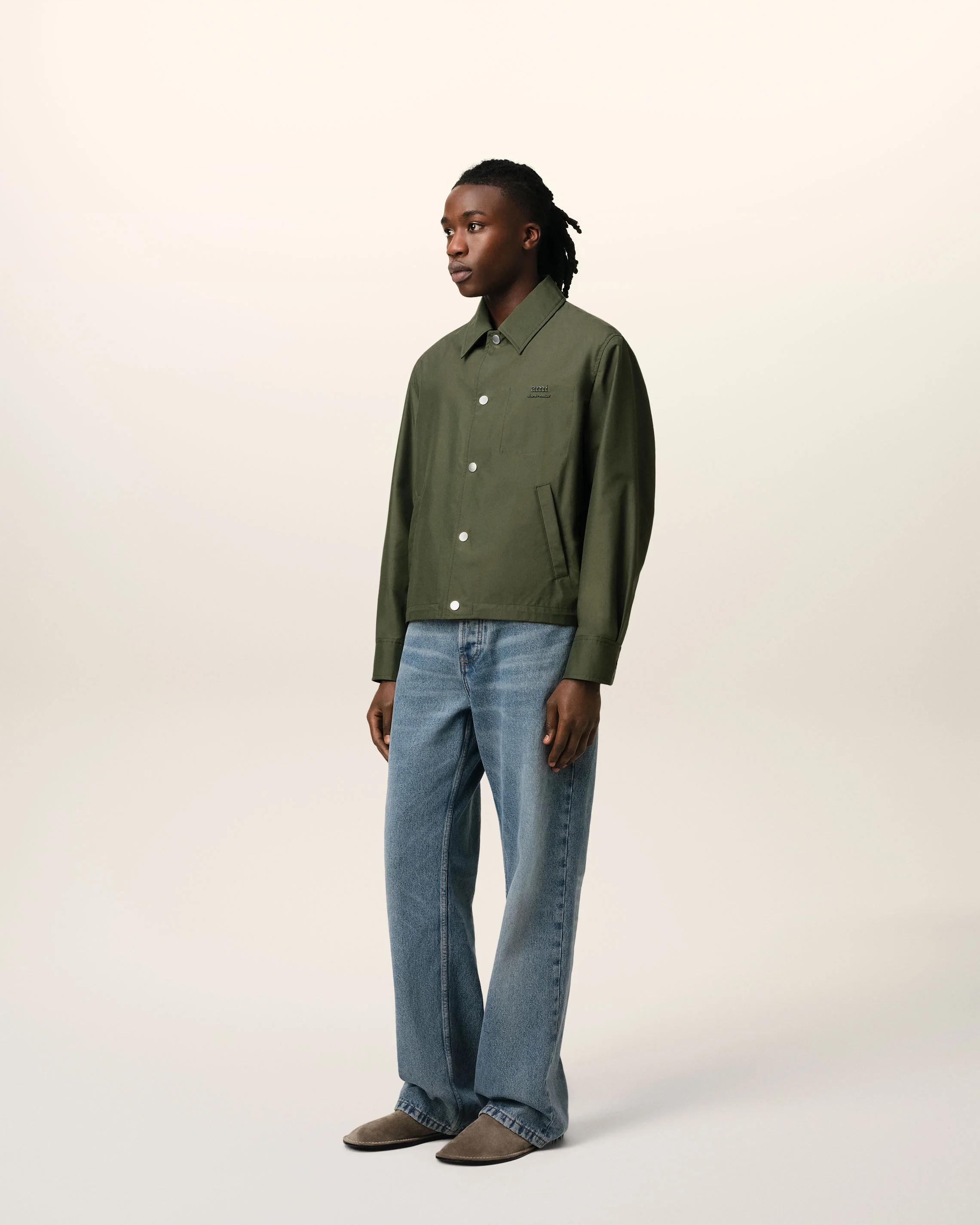 Green Buttoned Jacket