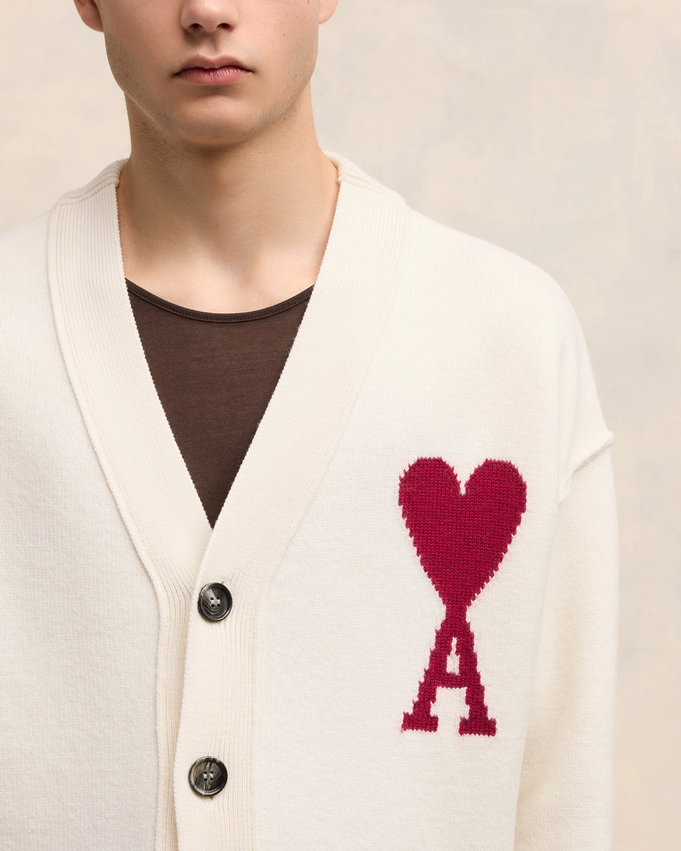 White Wool Ami de Coeur Cardigan