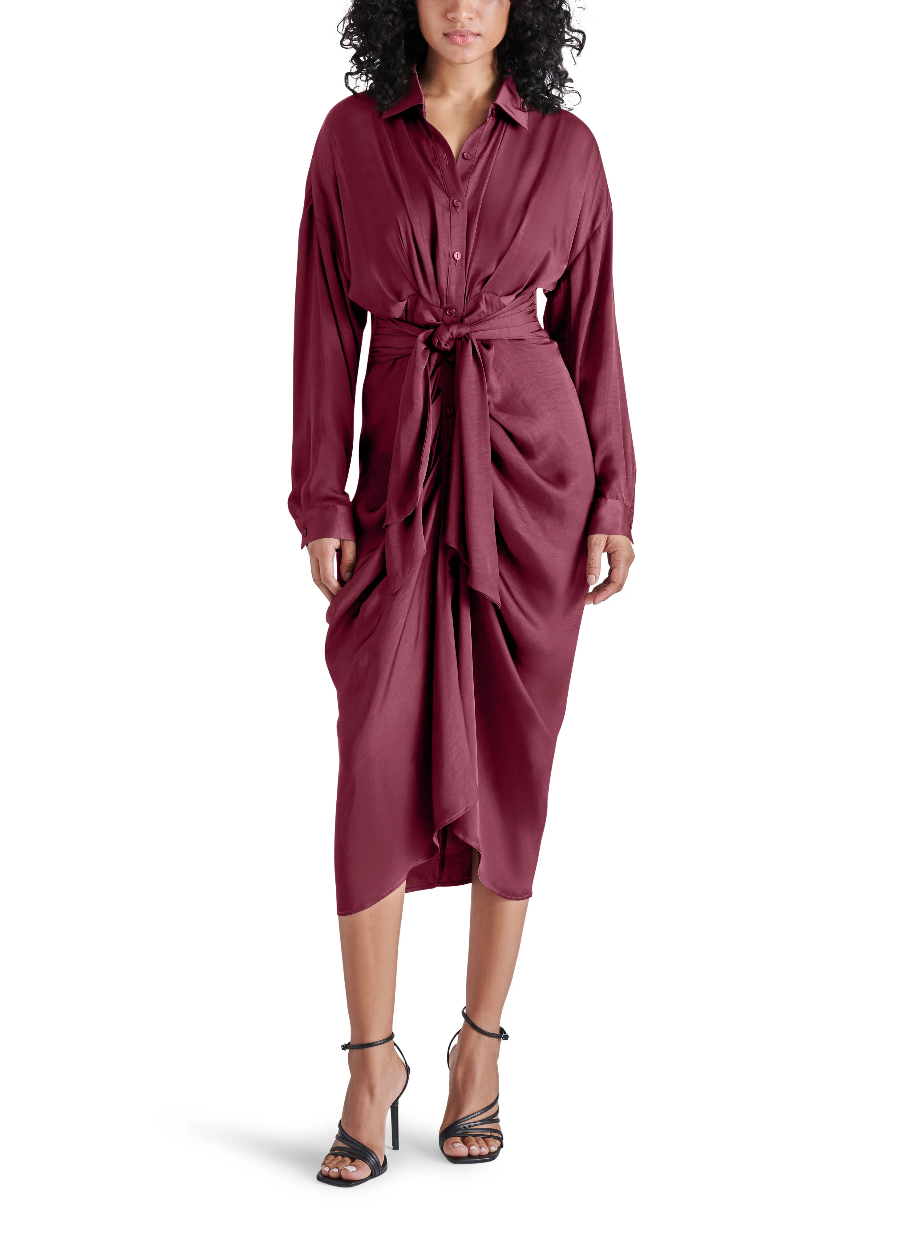 SULA DRESS BURGUNDY