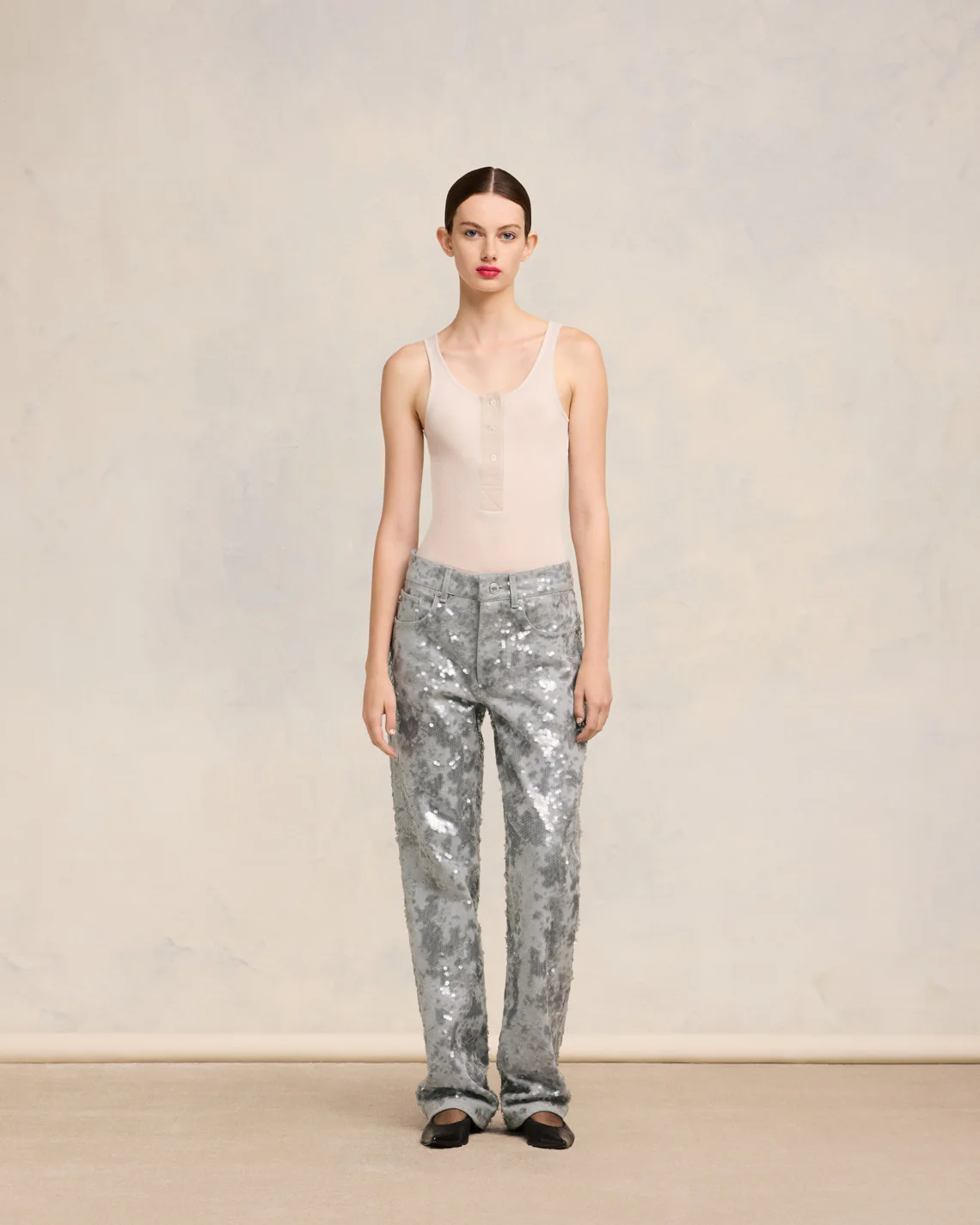 Embroidered Straight Fit Jeans