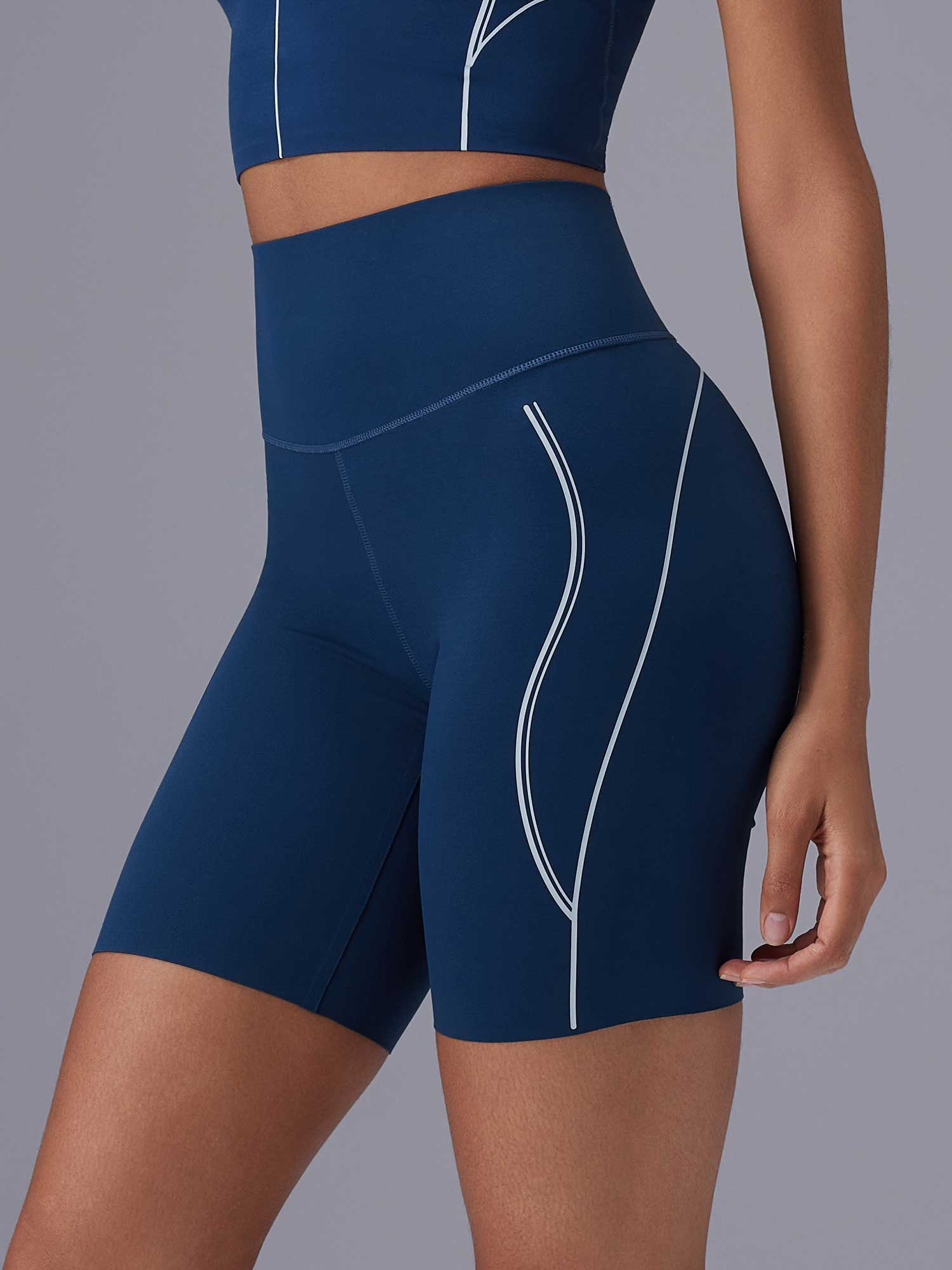 Freeleaf 8 High Rise Stripe Print Shorts