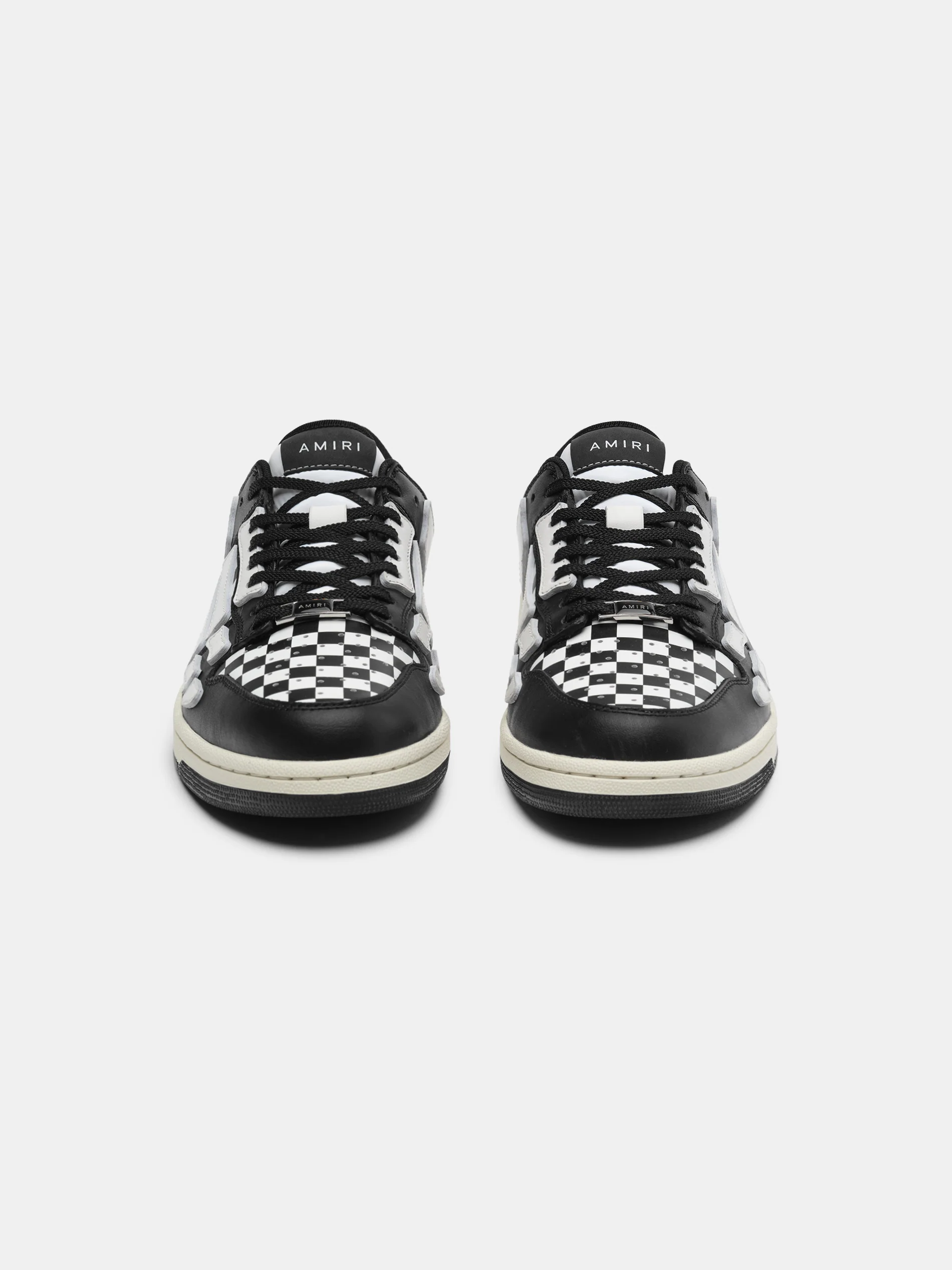 CHECKERED SKEL-TOP LOW - Black White