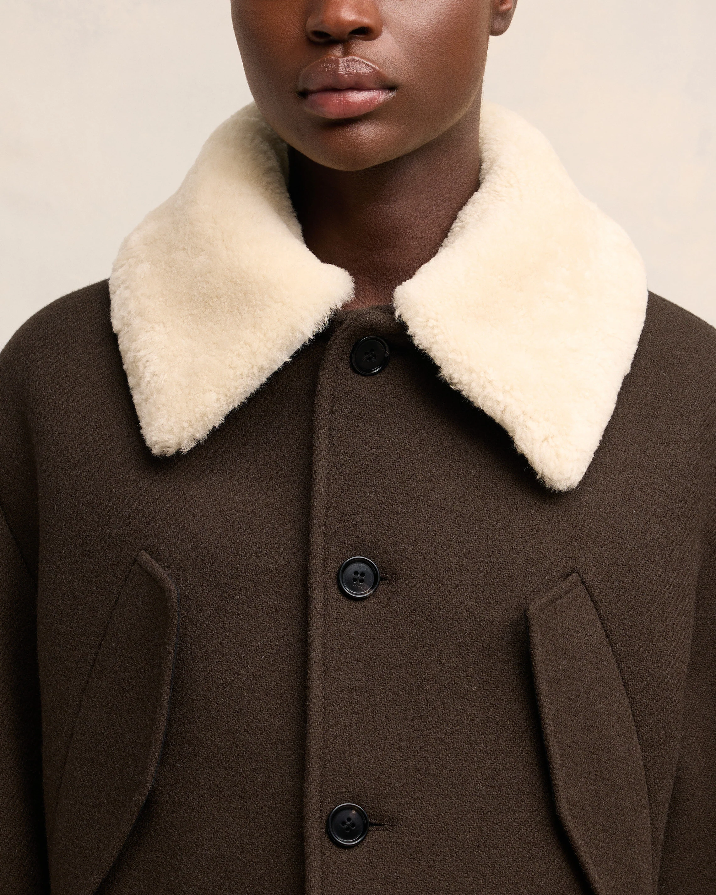 Short Shearling Collar Jacket
