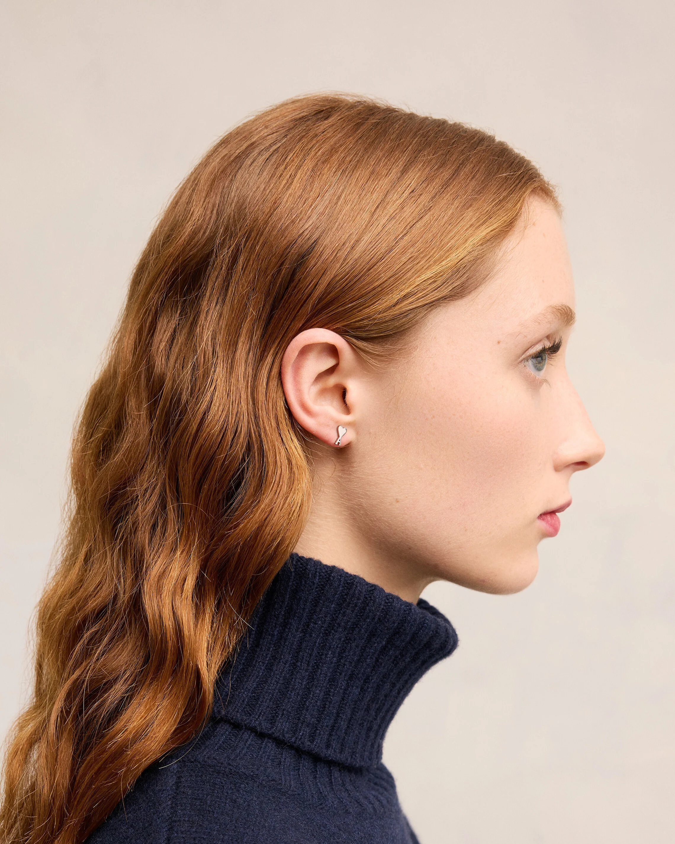 Silver Brass Ami de Coeur Studs