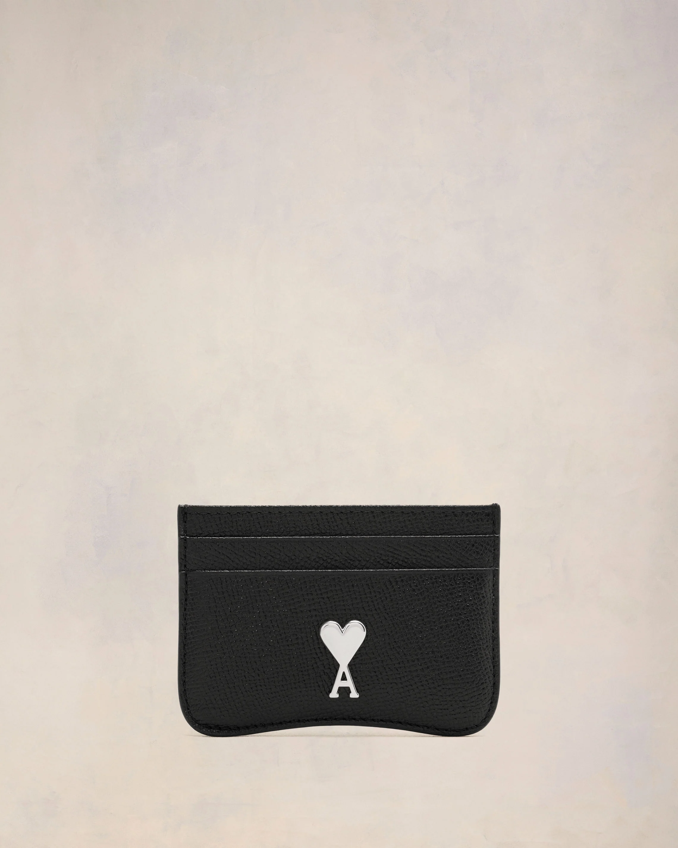 Black Leather Paris Paris Card Holder