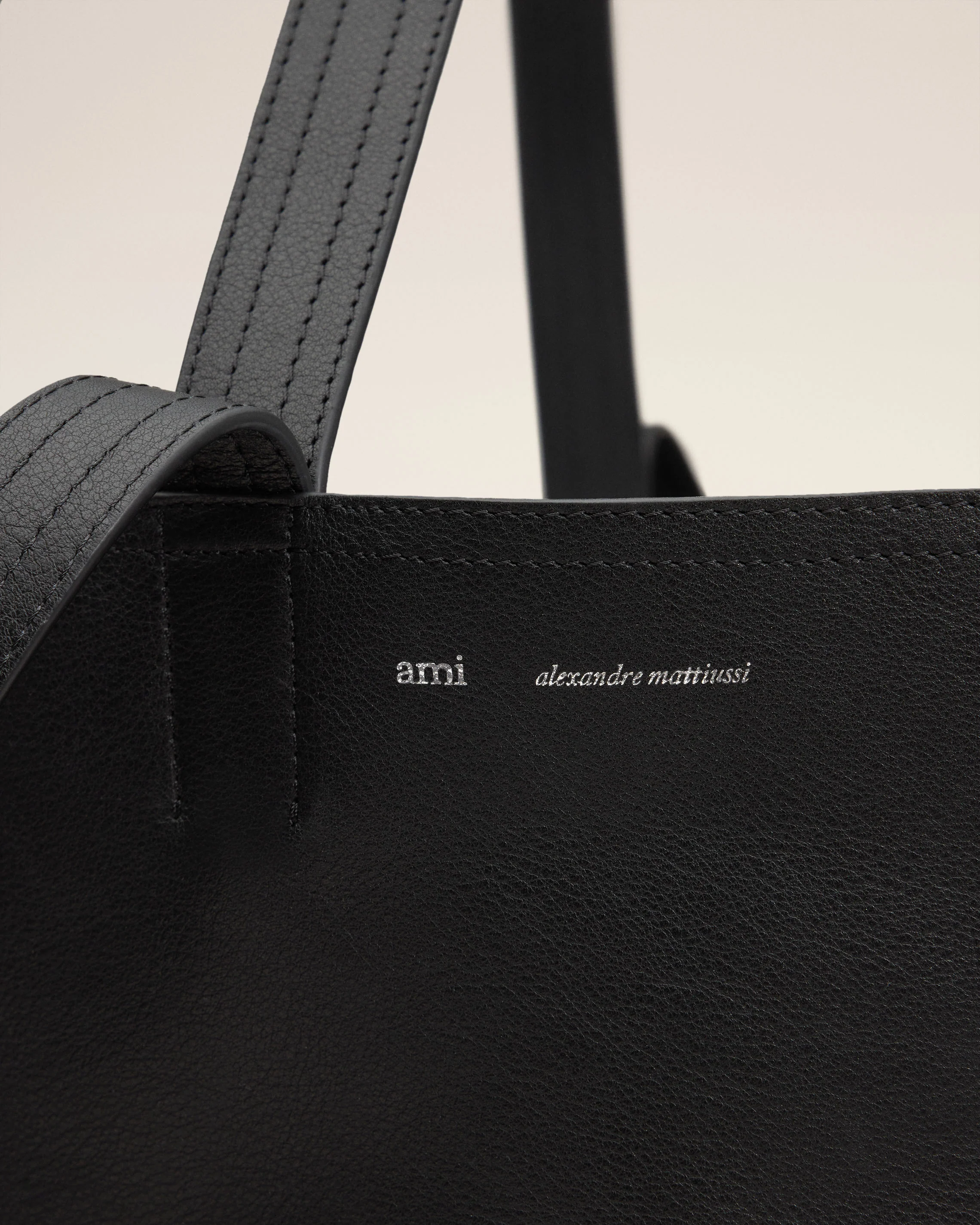 Black Leather Midi Maxi Tote Bag