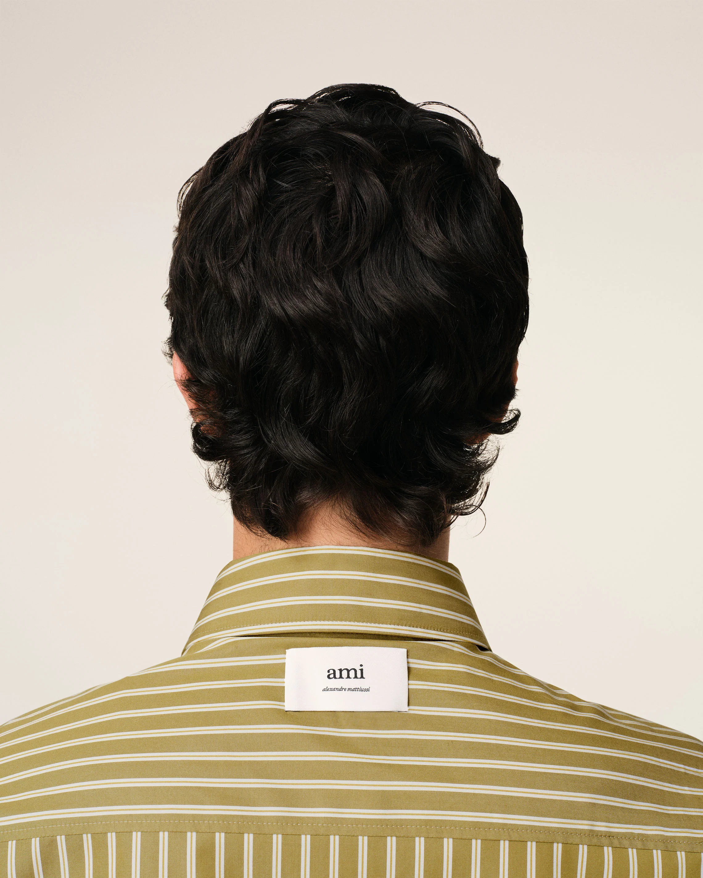 Khaki Cotton Cropped Oversized Shirt