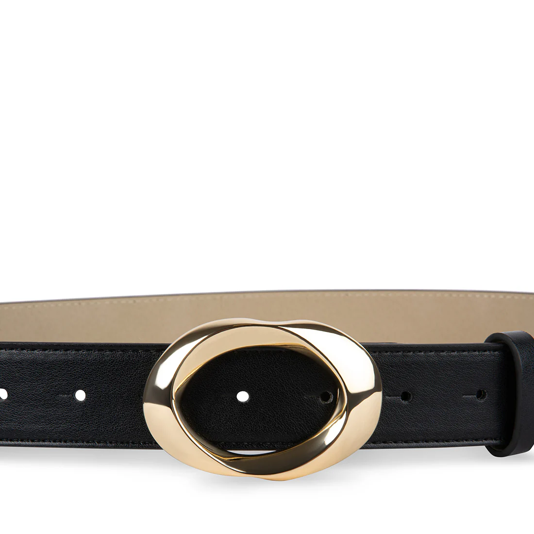 OVAL BUCKLE BELT BLACK MULTI