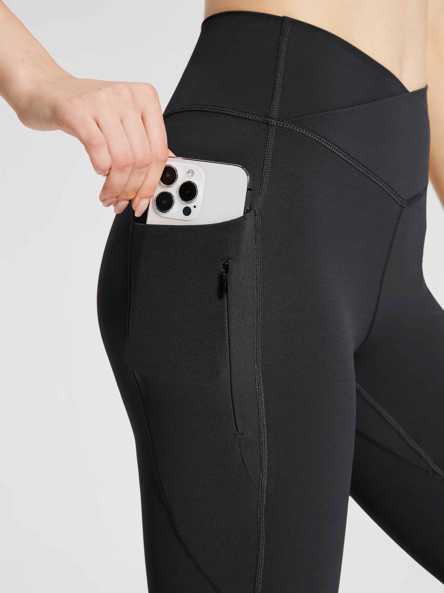 Lycra Cross-Waist Zippered Flared Pants