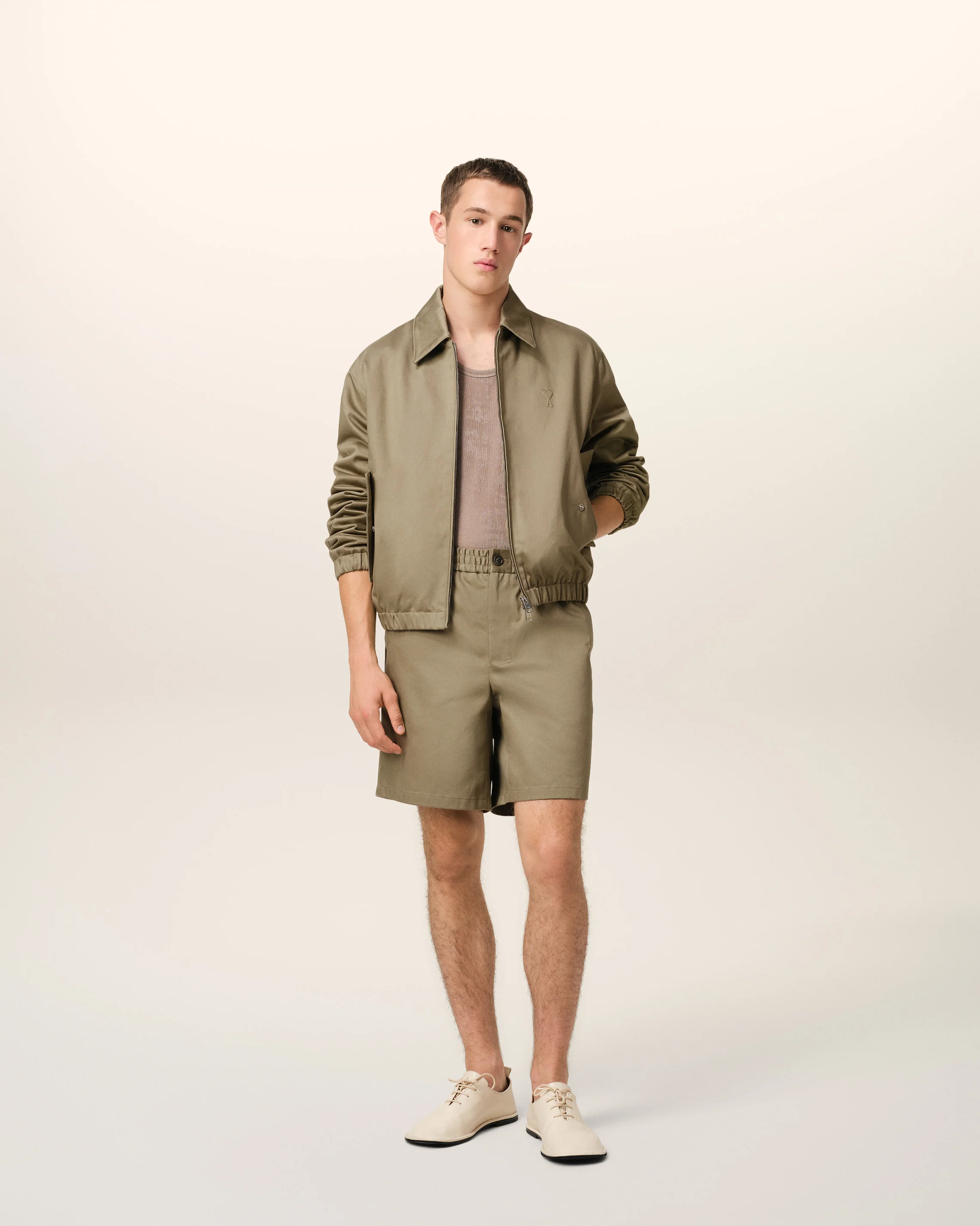 Green Cotton Ami de Coeur Zipped Jacket