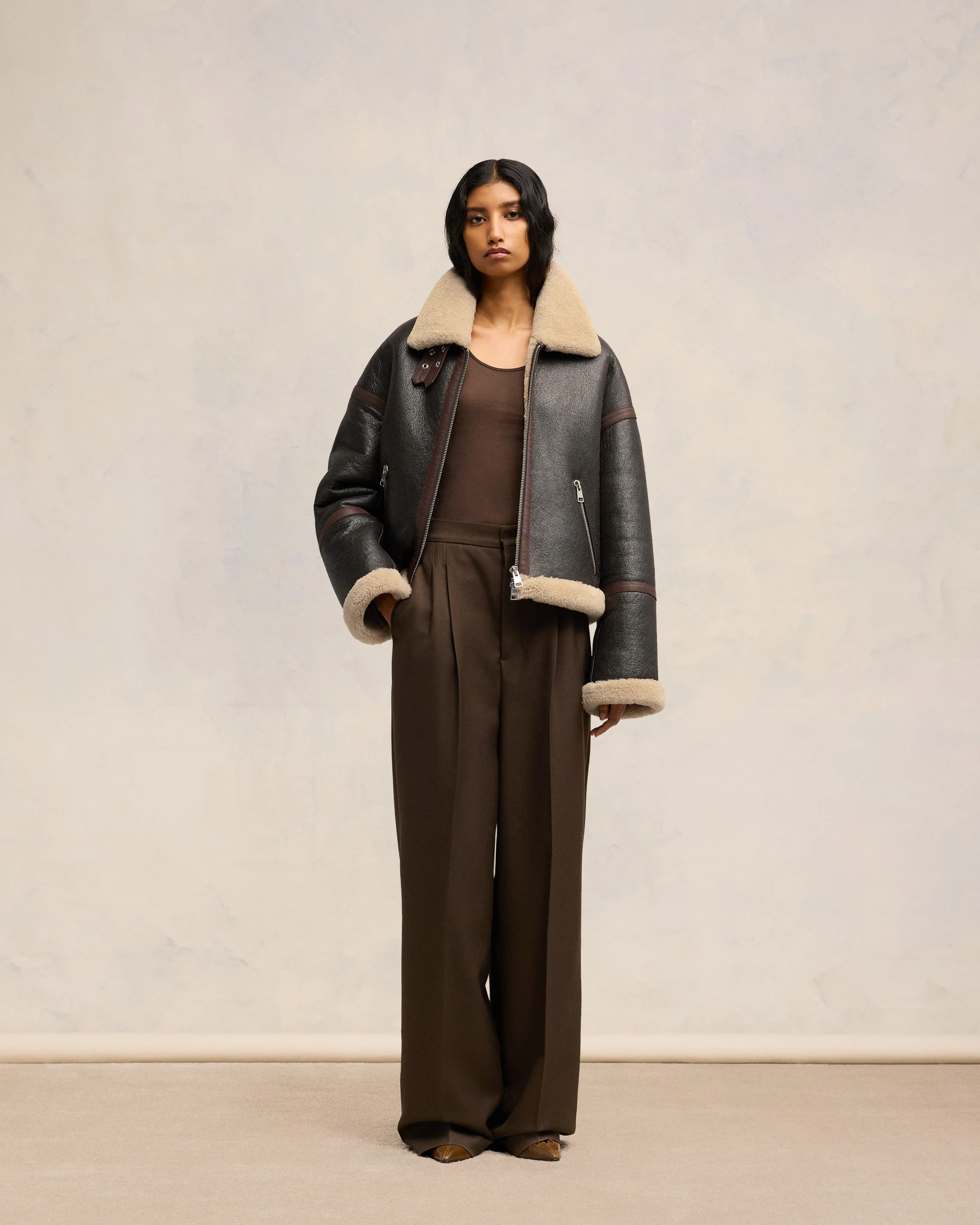 Shearling Zipped Jacket