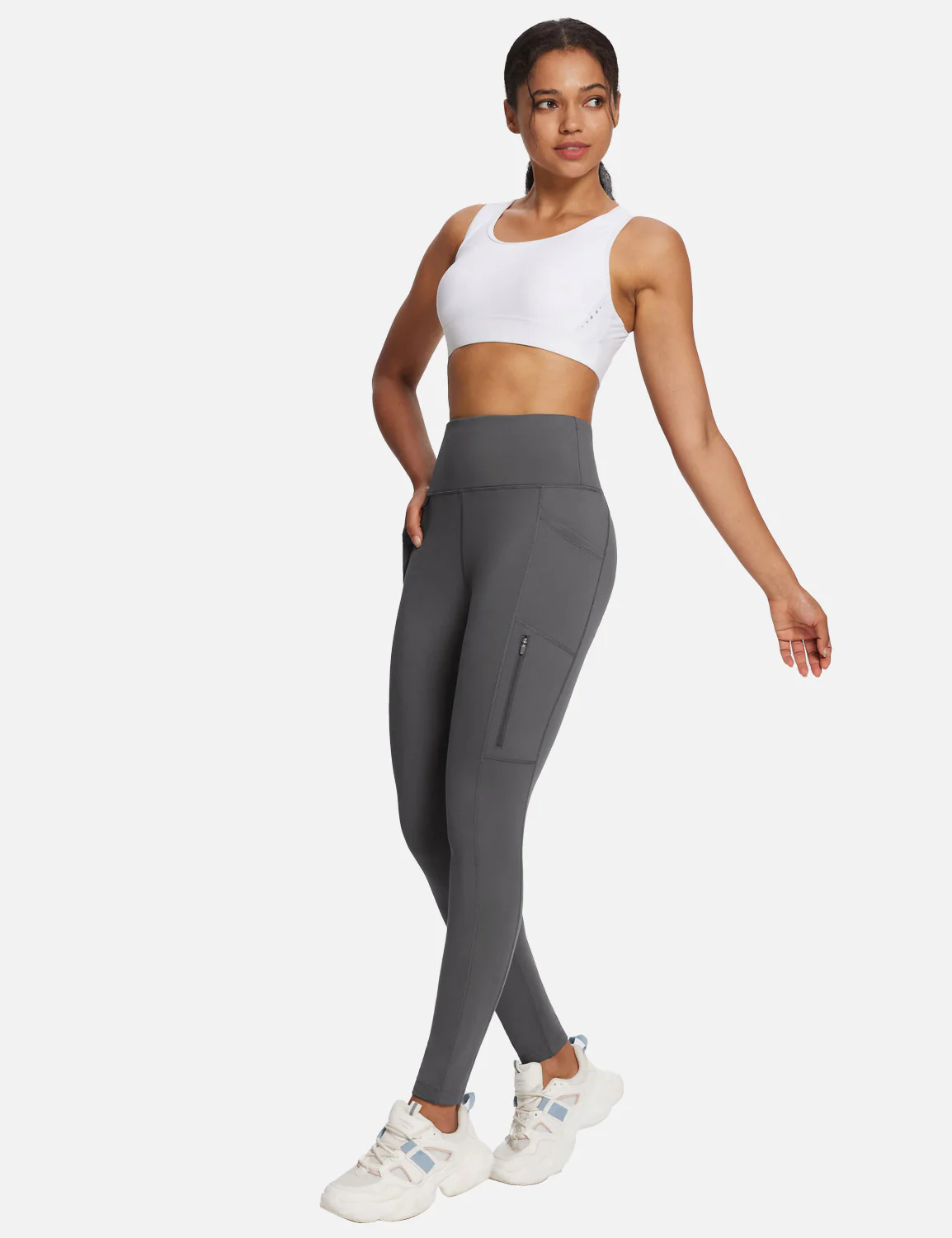 Laureate High-Rise Zipper Pockets Thermal Leggings