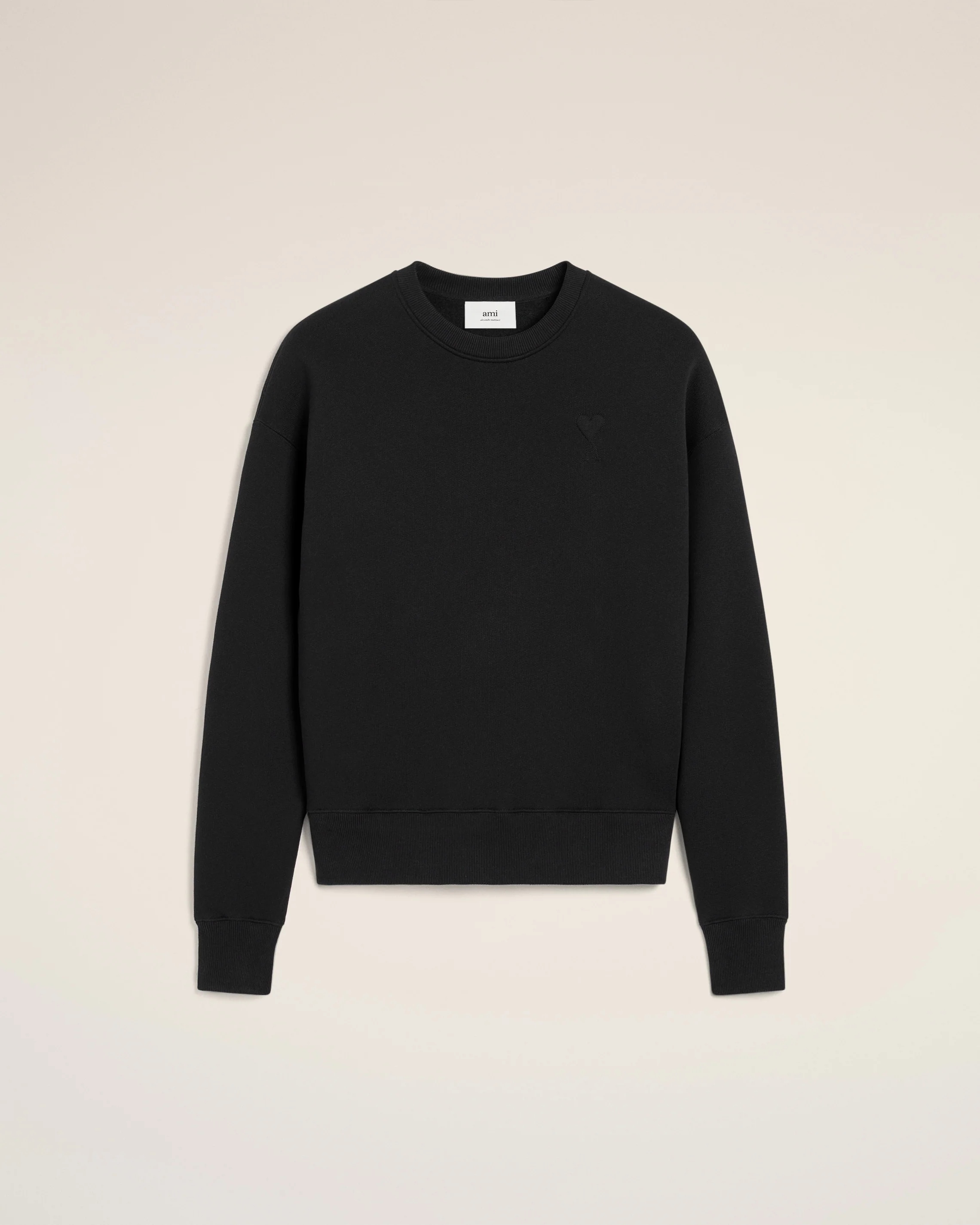 Black Cotton Ami de Coeur Sweatshirt