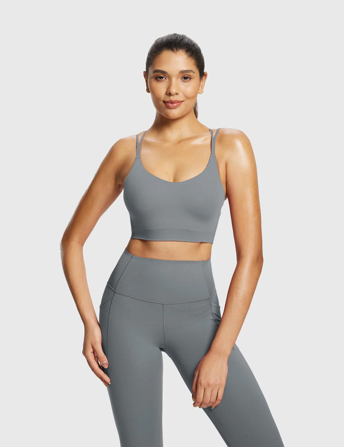 Freeleaf Cross-Strap Low-Impact Sports Bra