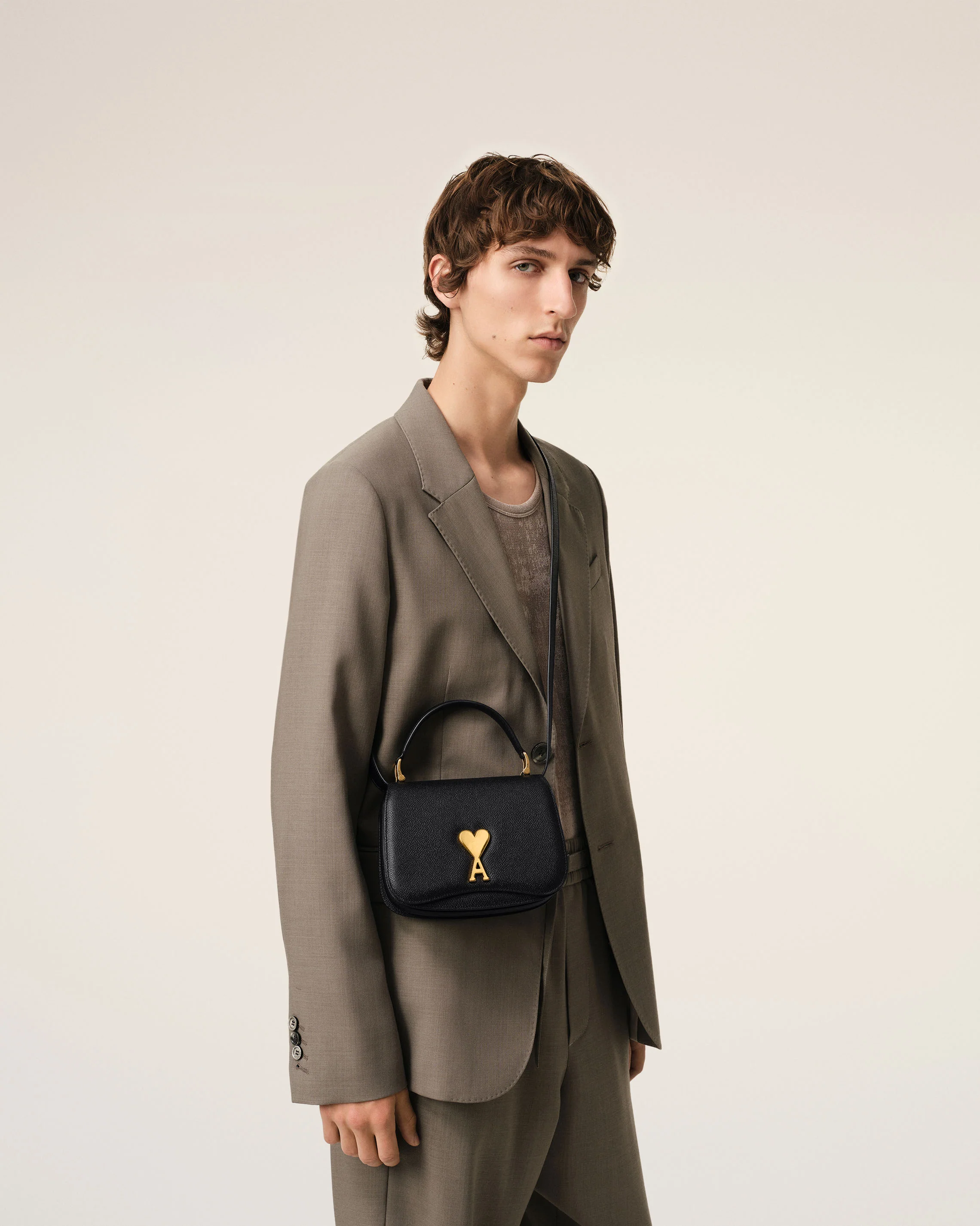 Black Leather Top Handle Paris Paris Bag