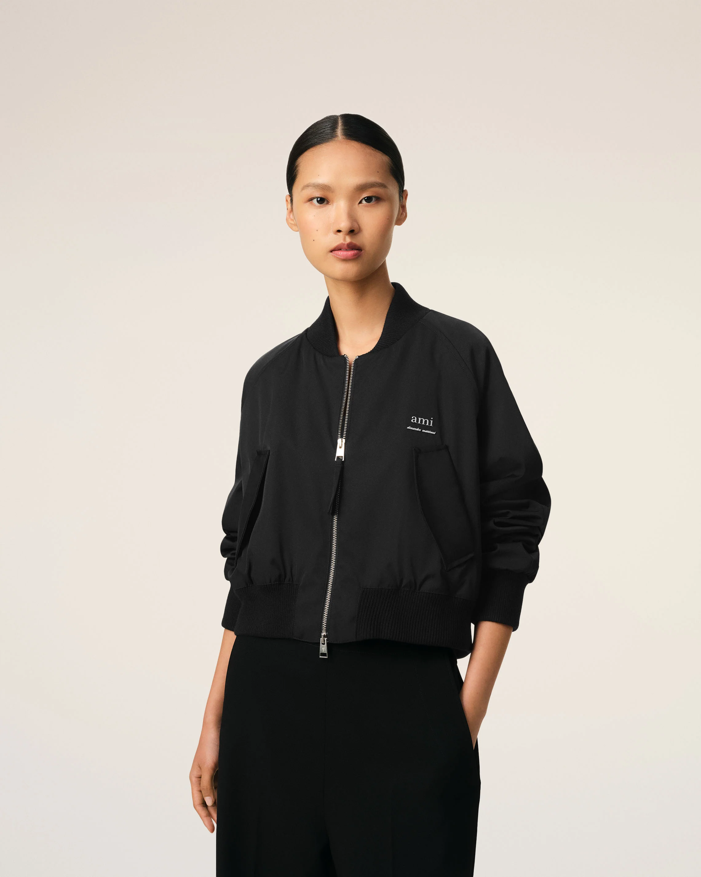Black Twill Bomber
