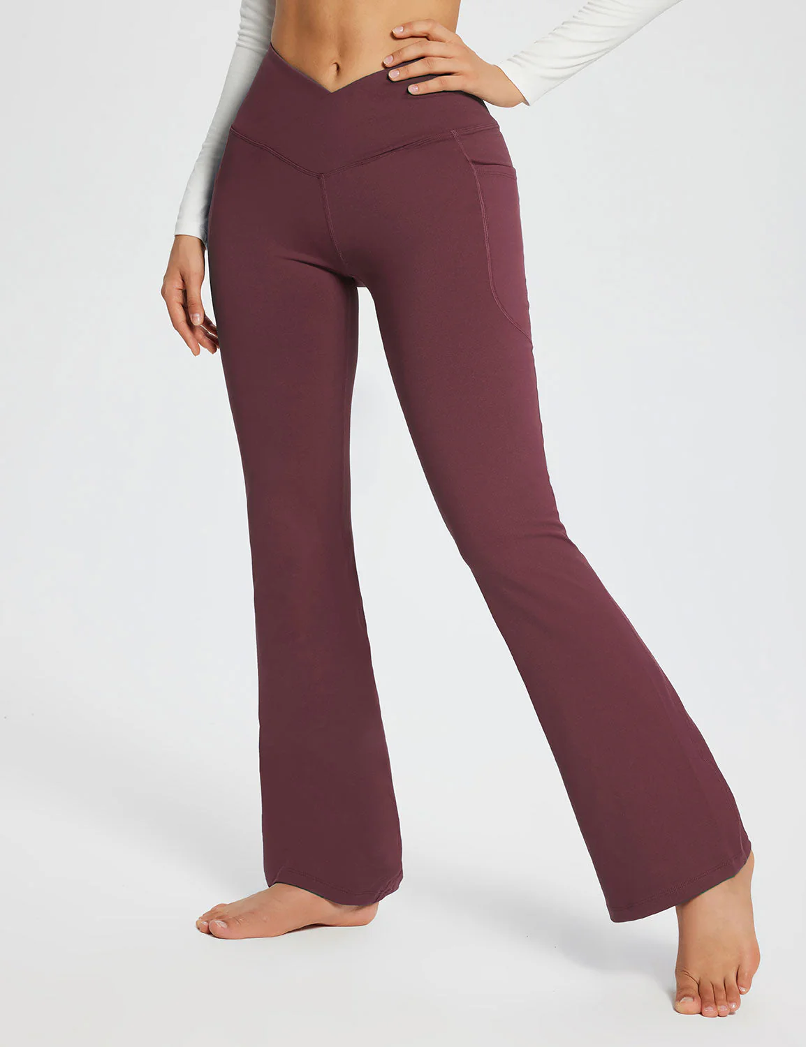 Laureate 32'' Crossover High-Rise Flared Pants