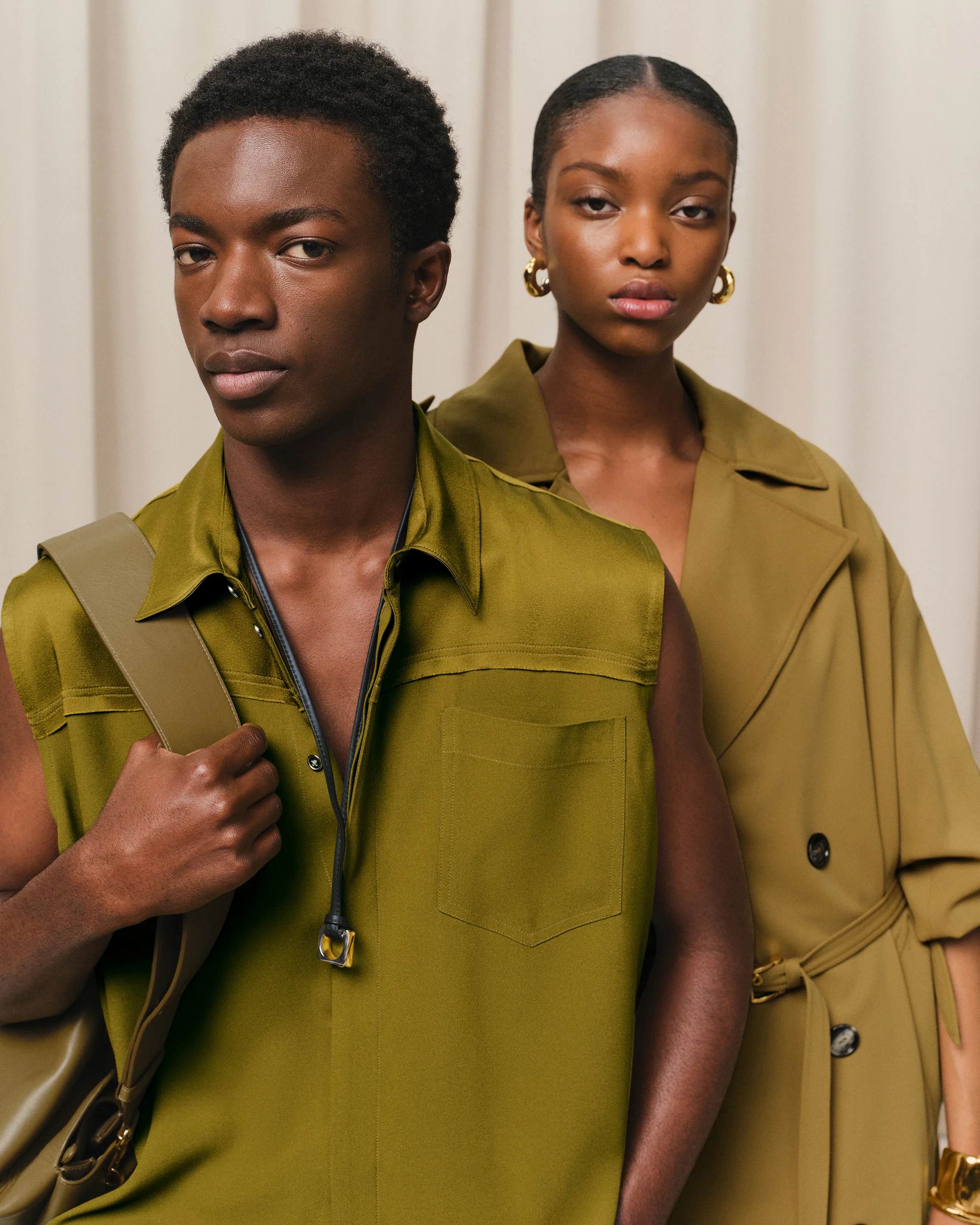 Mustard Wool Trench Coat