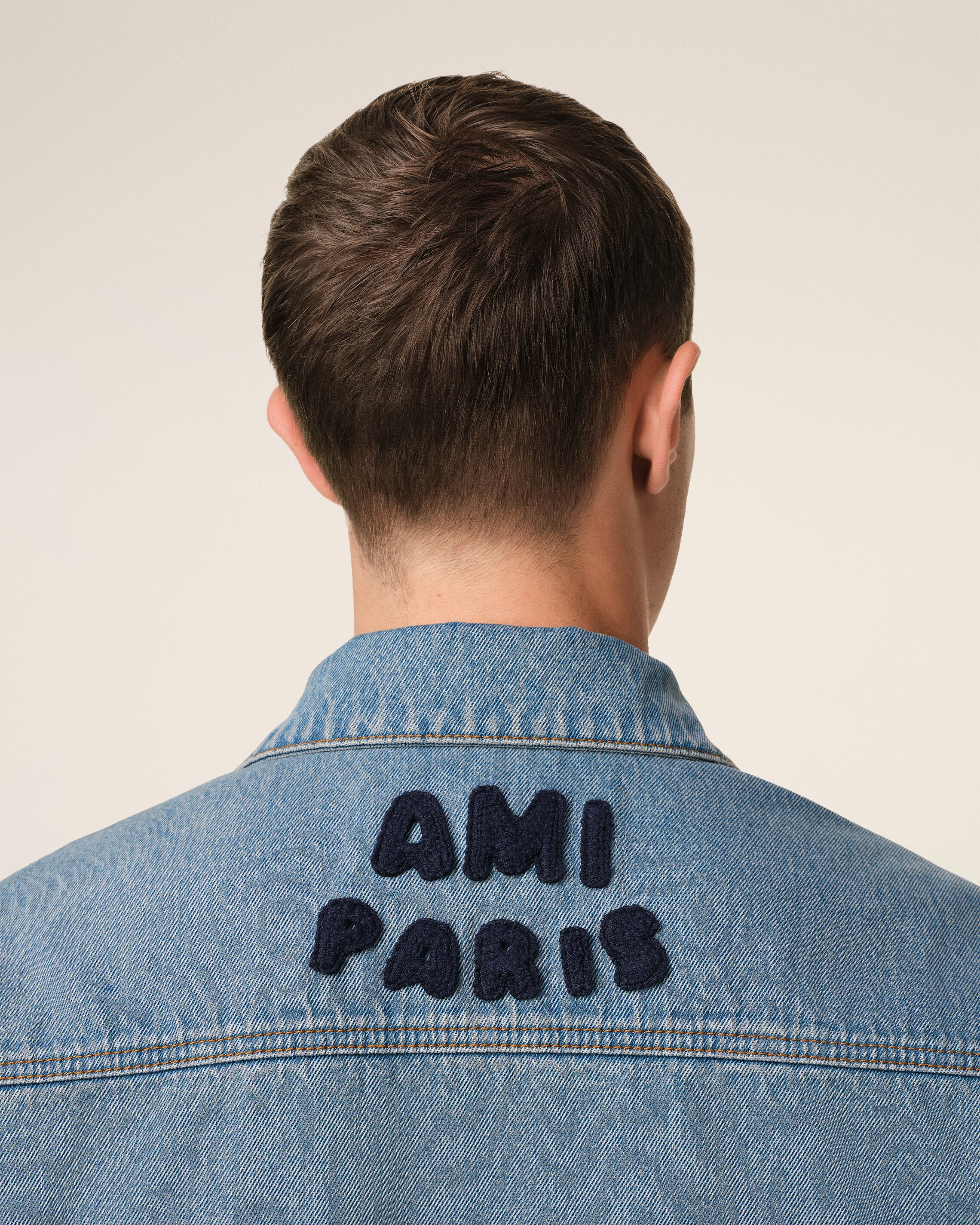 Blue Cotton Ami Paris Trucker Jacket