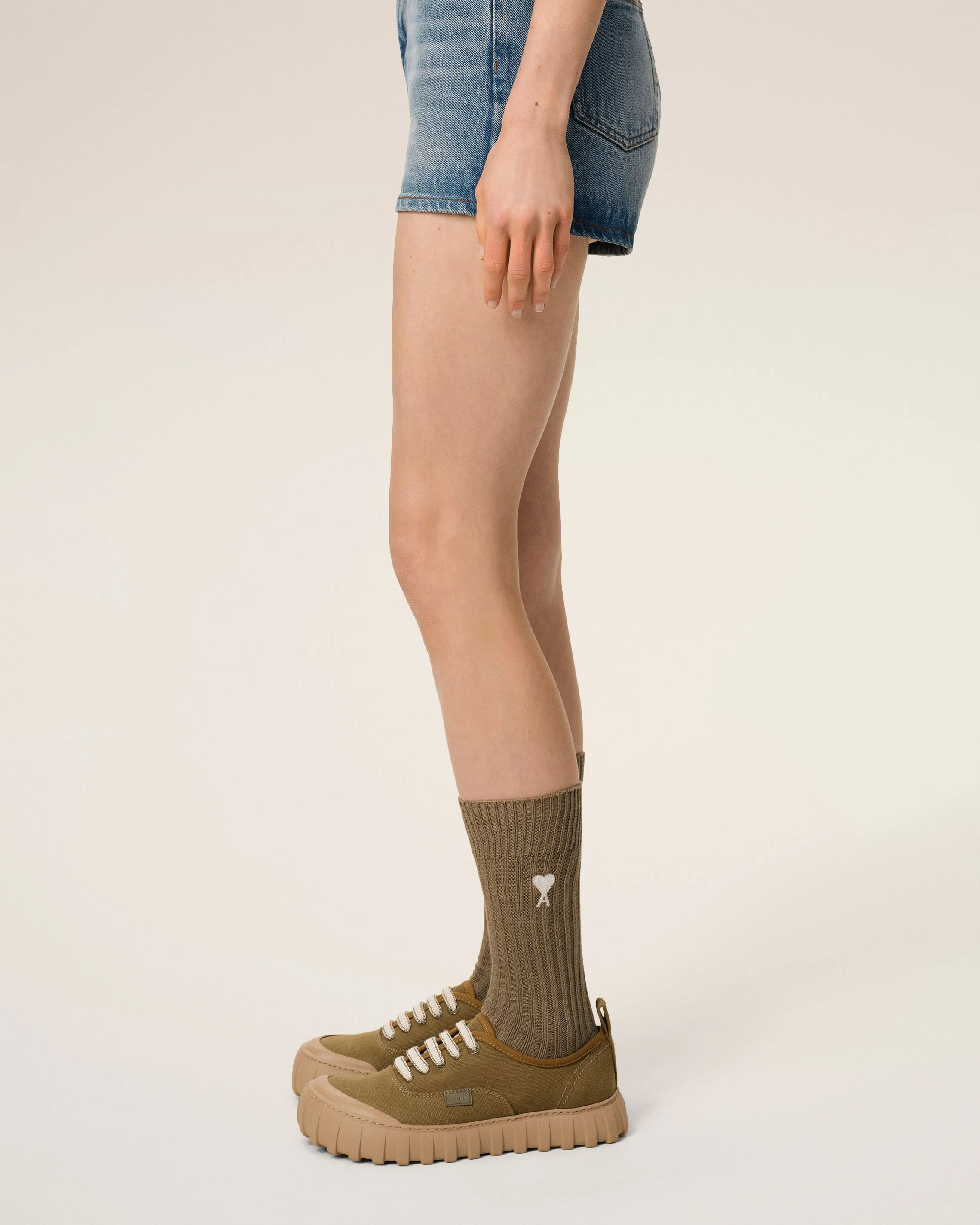 Green Cotton Ami de Coeur Socks