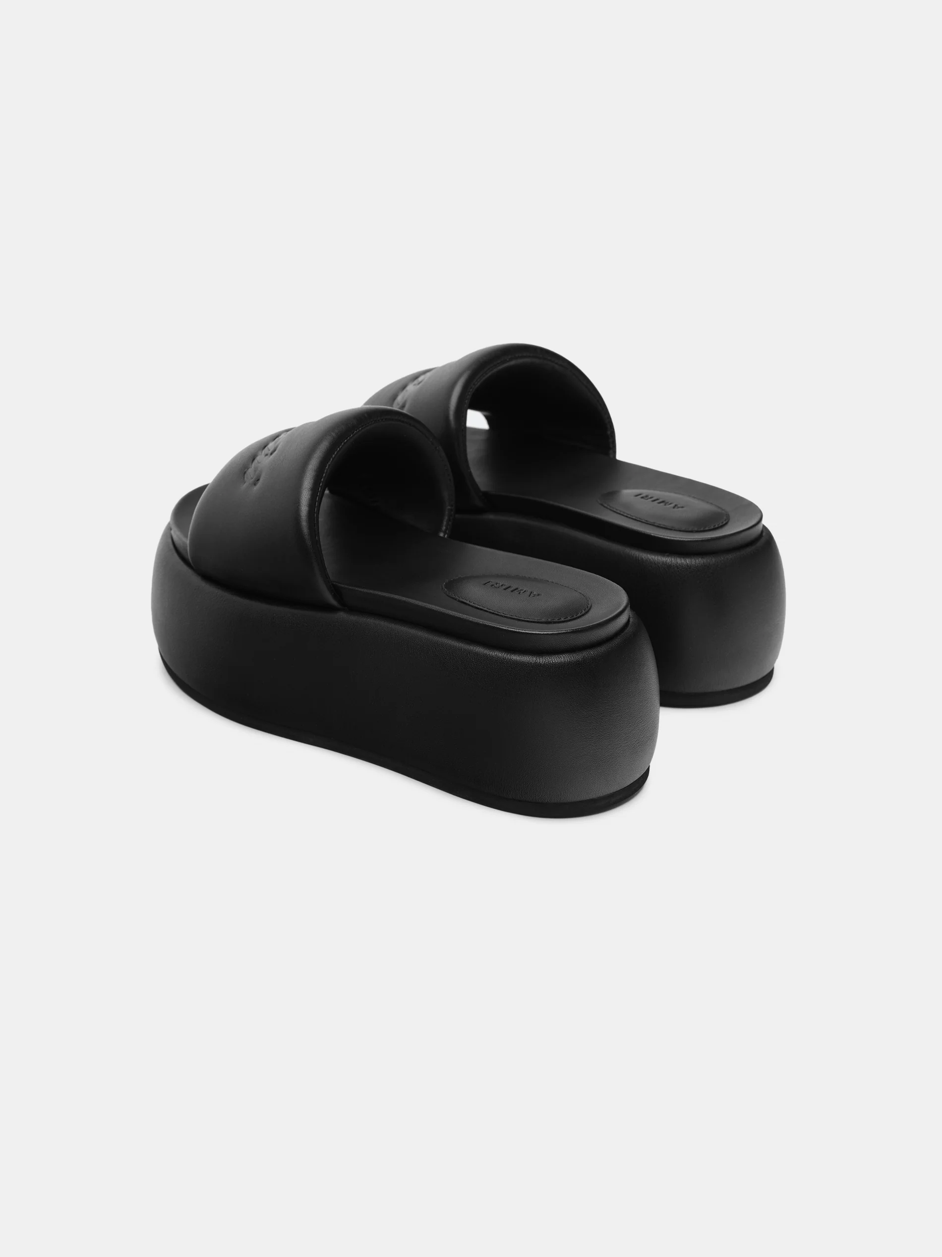 WOMEN - WOMEN'S AMIRI SCRIPT PLATFORM SANDAL - Black