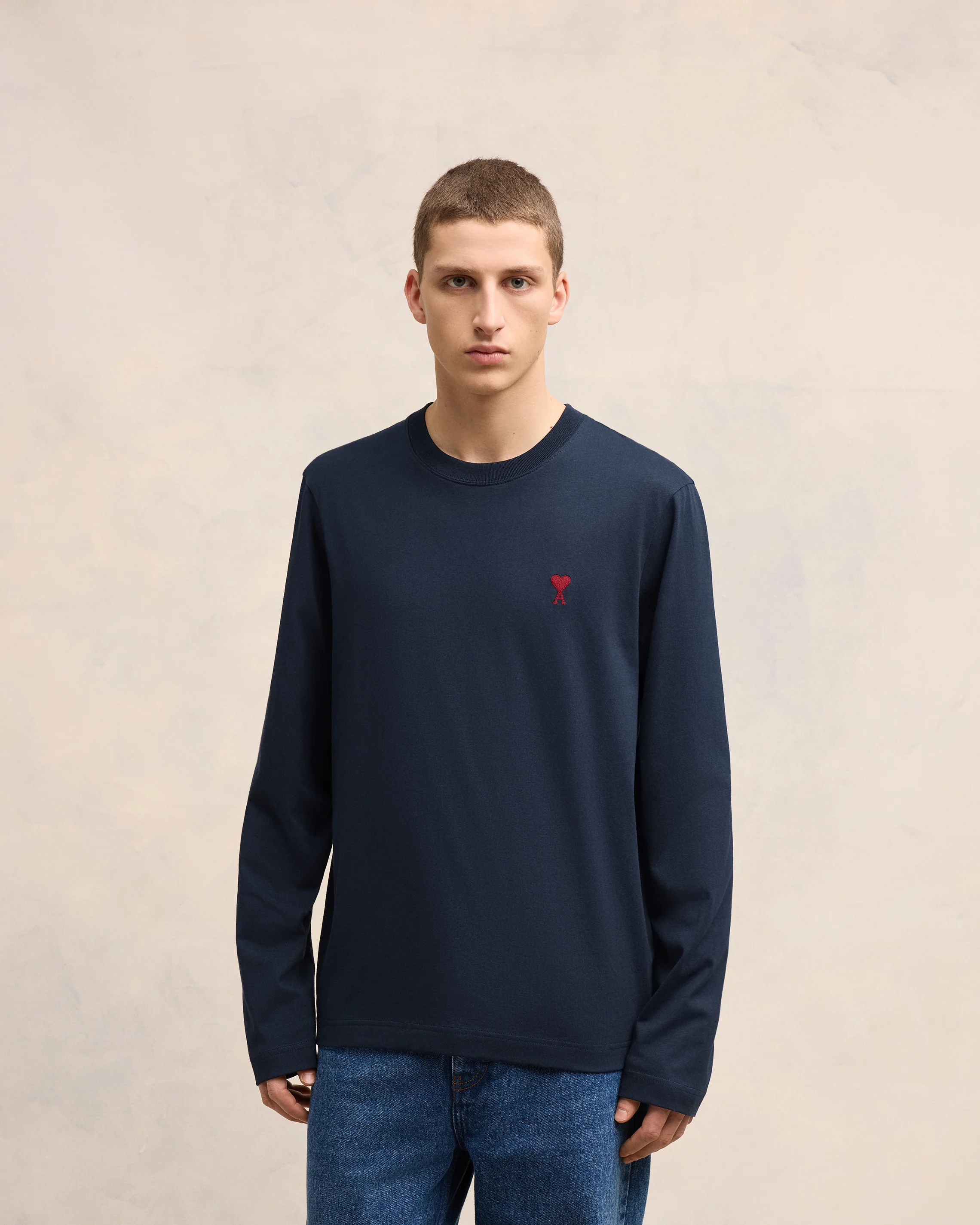 Navy Cotton Ami de Cœur T-Shirt