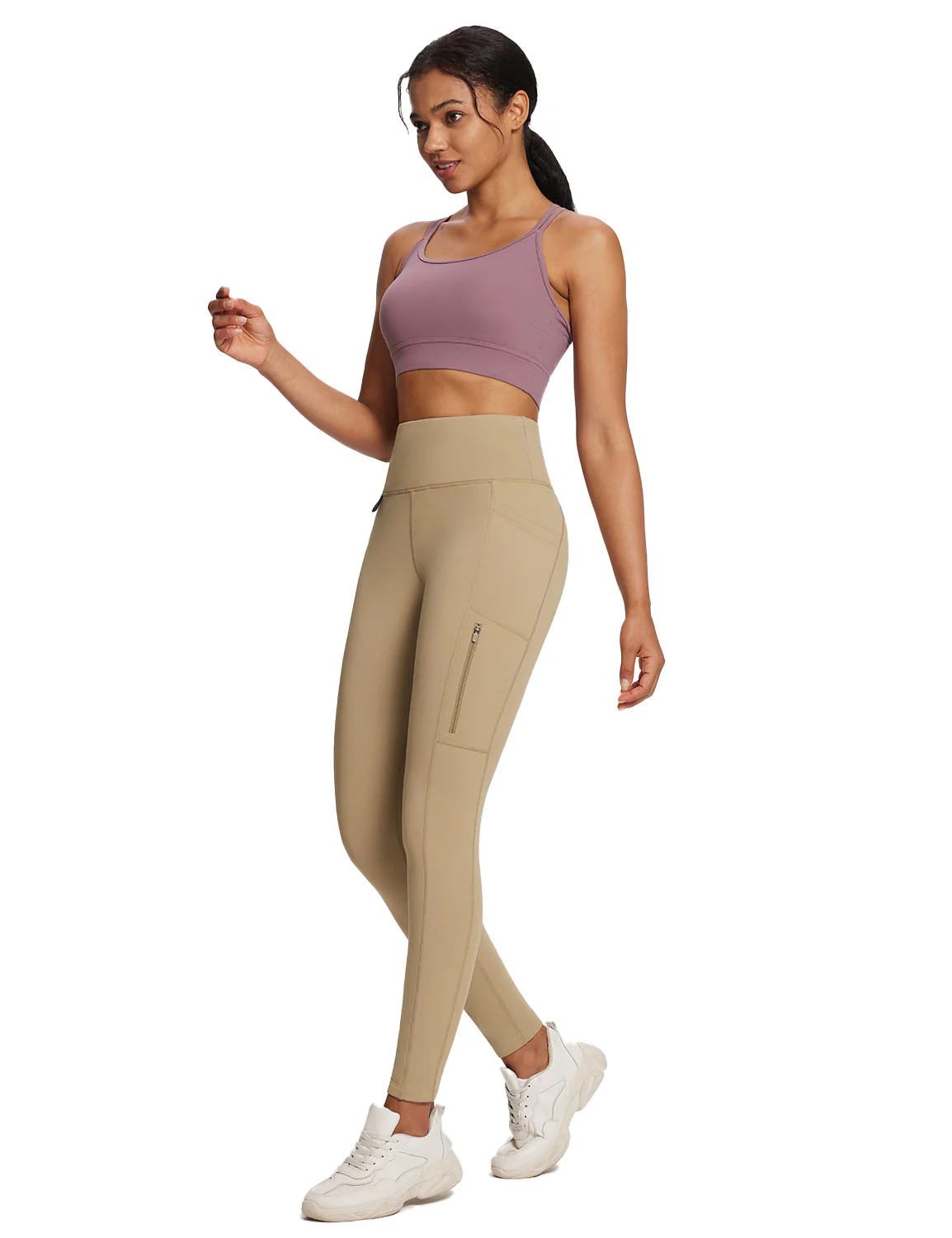 Laureate High-Rise Zipper Pockets Thermal Leggings