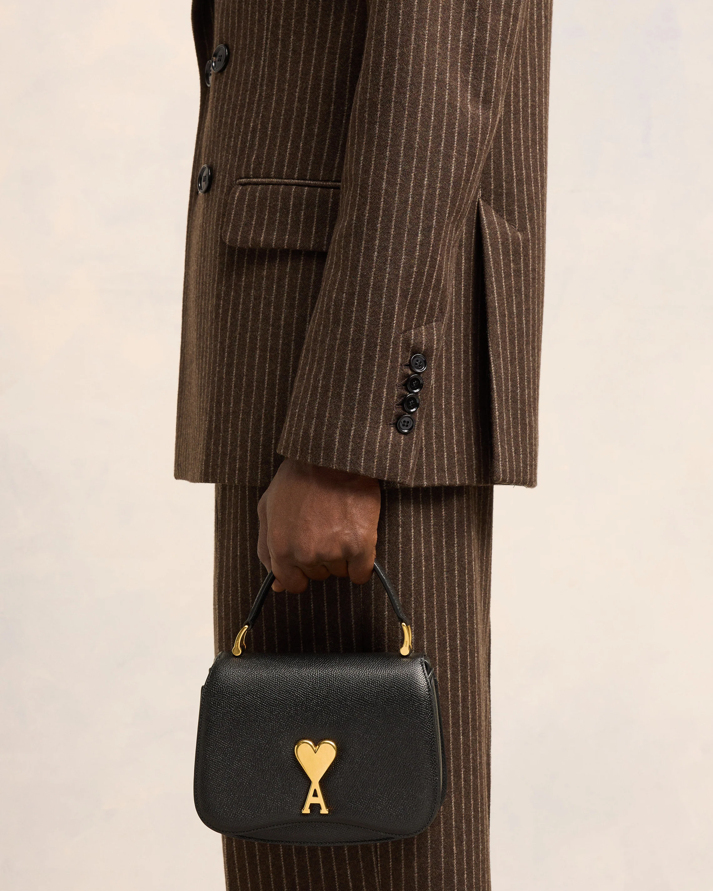 Black Leather Top Handle Paris Paris Bag