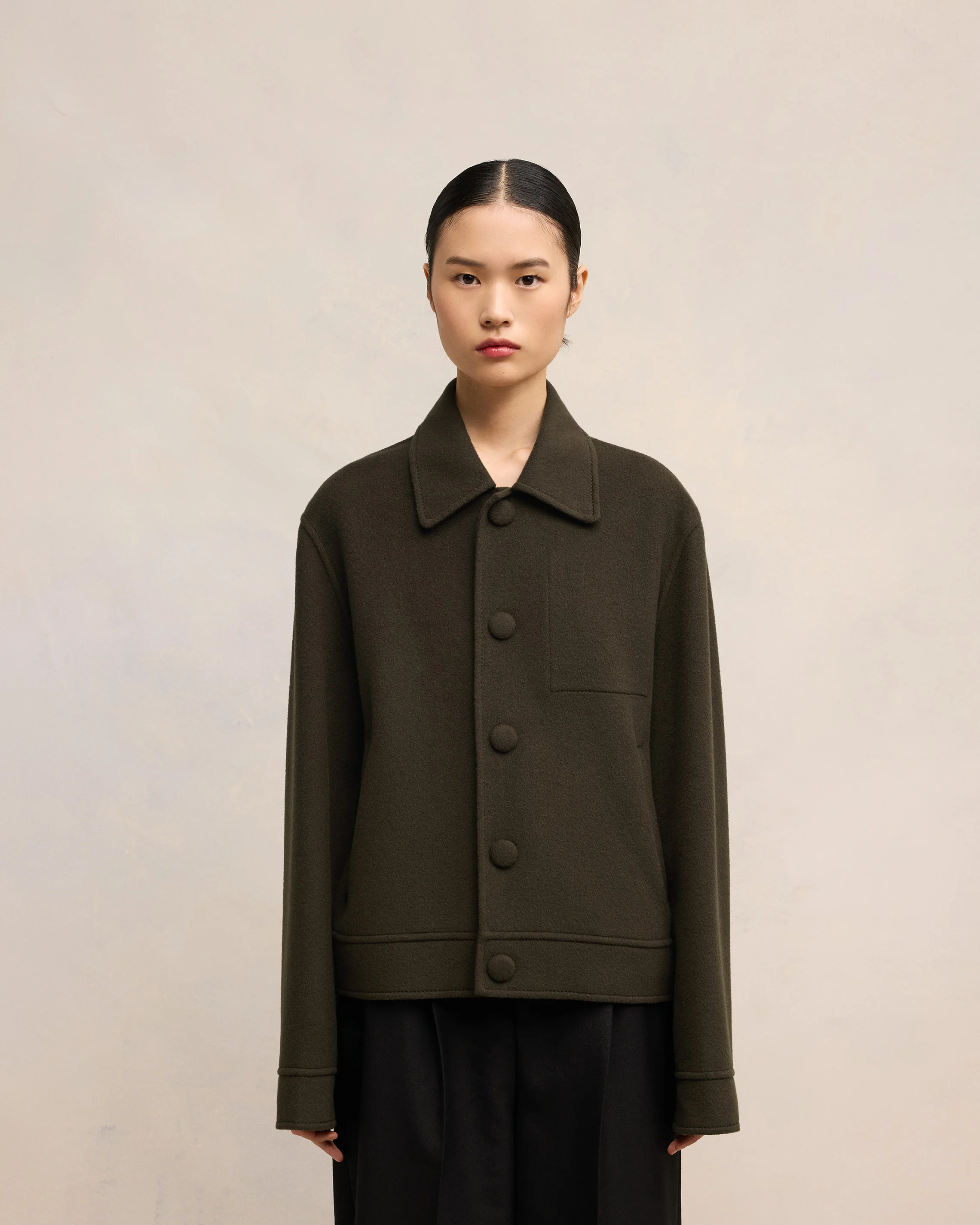 Boxy Buttoned Jacket