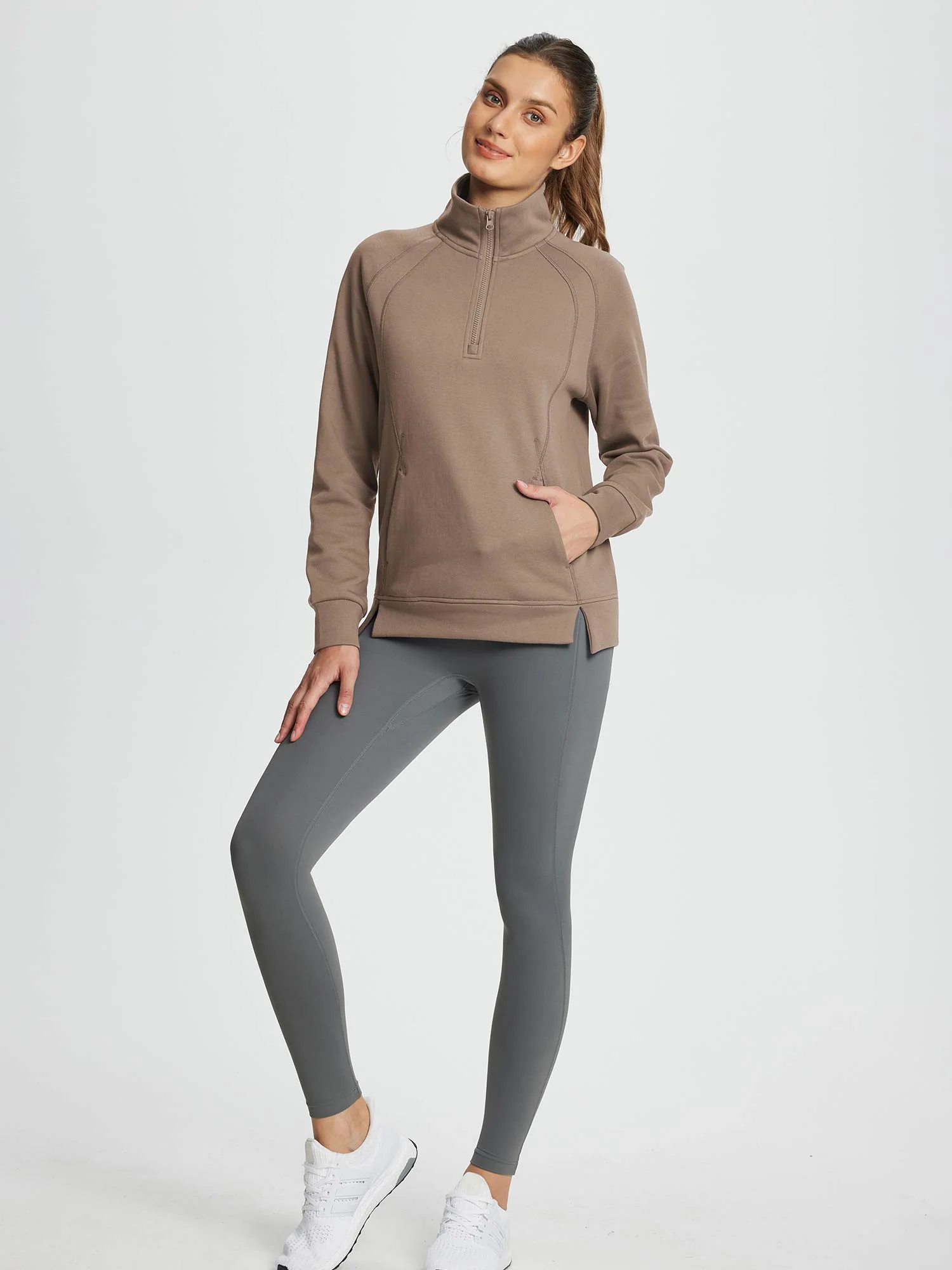 Evergreen Cozy Fleece Half-Zip Pullover