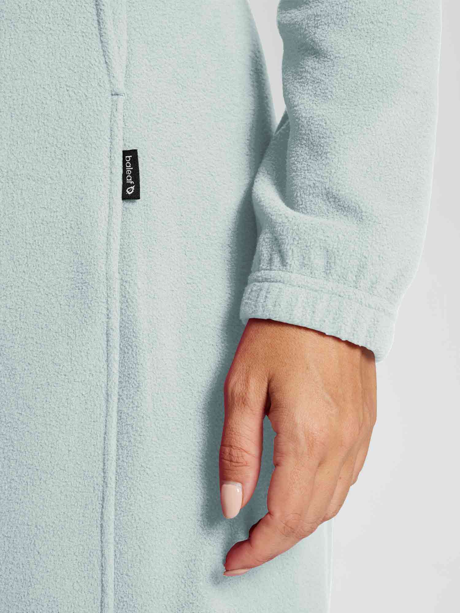 Long-Sleeve Quarter Zip Thermal Tunic Dress