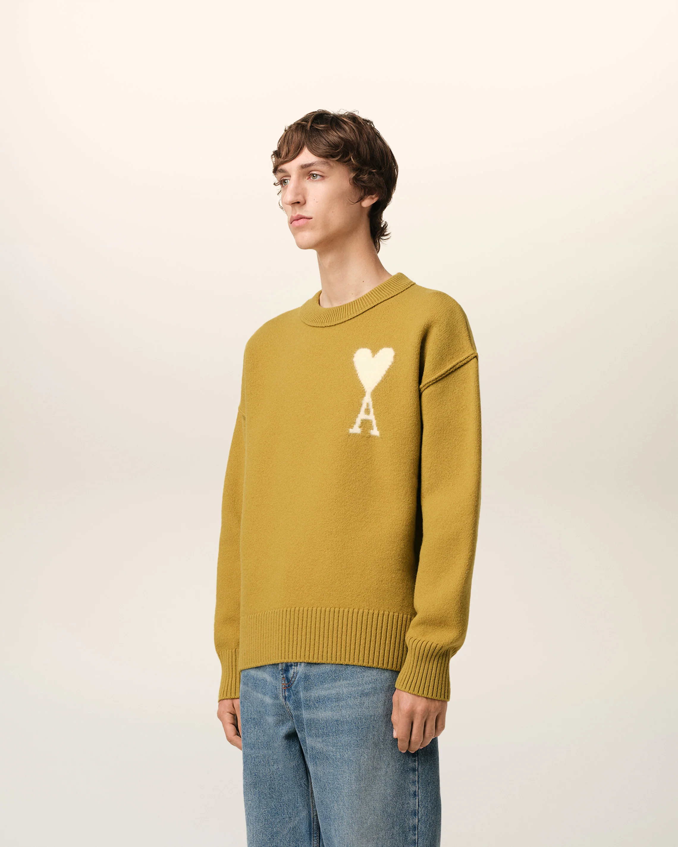 Mustard Wool Ami de Coeur Sweater