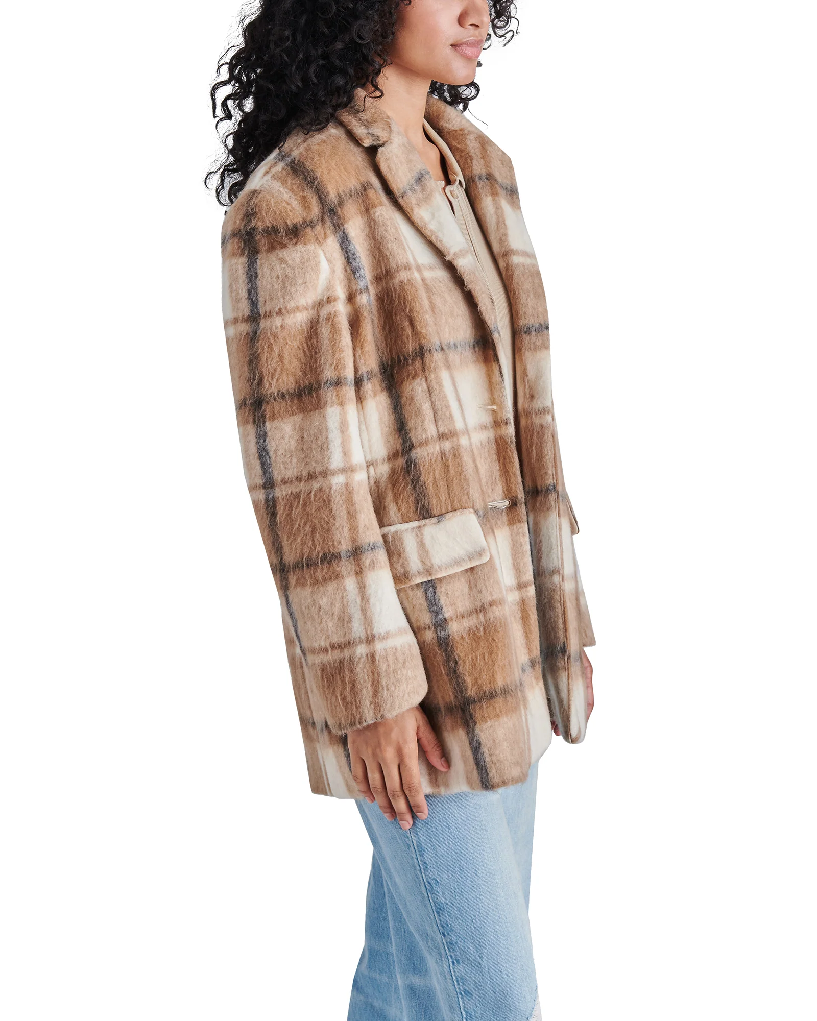 NAN BLAZER COAT TAN MULTI