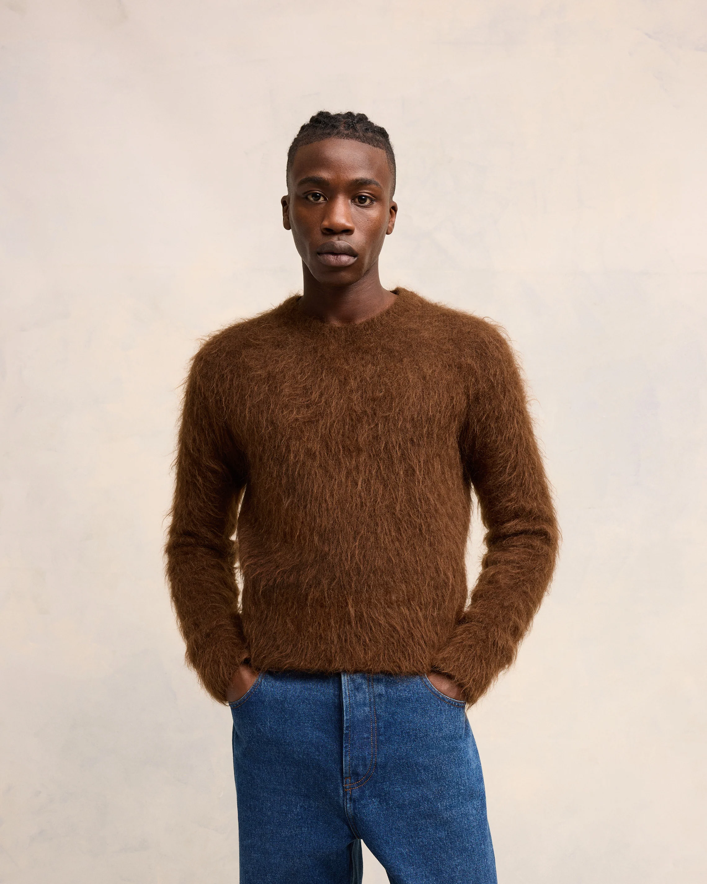 Alpaca Mohair Brushed Sweater