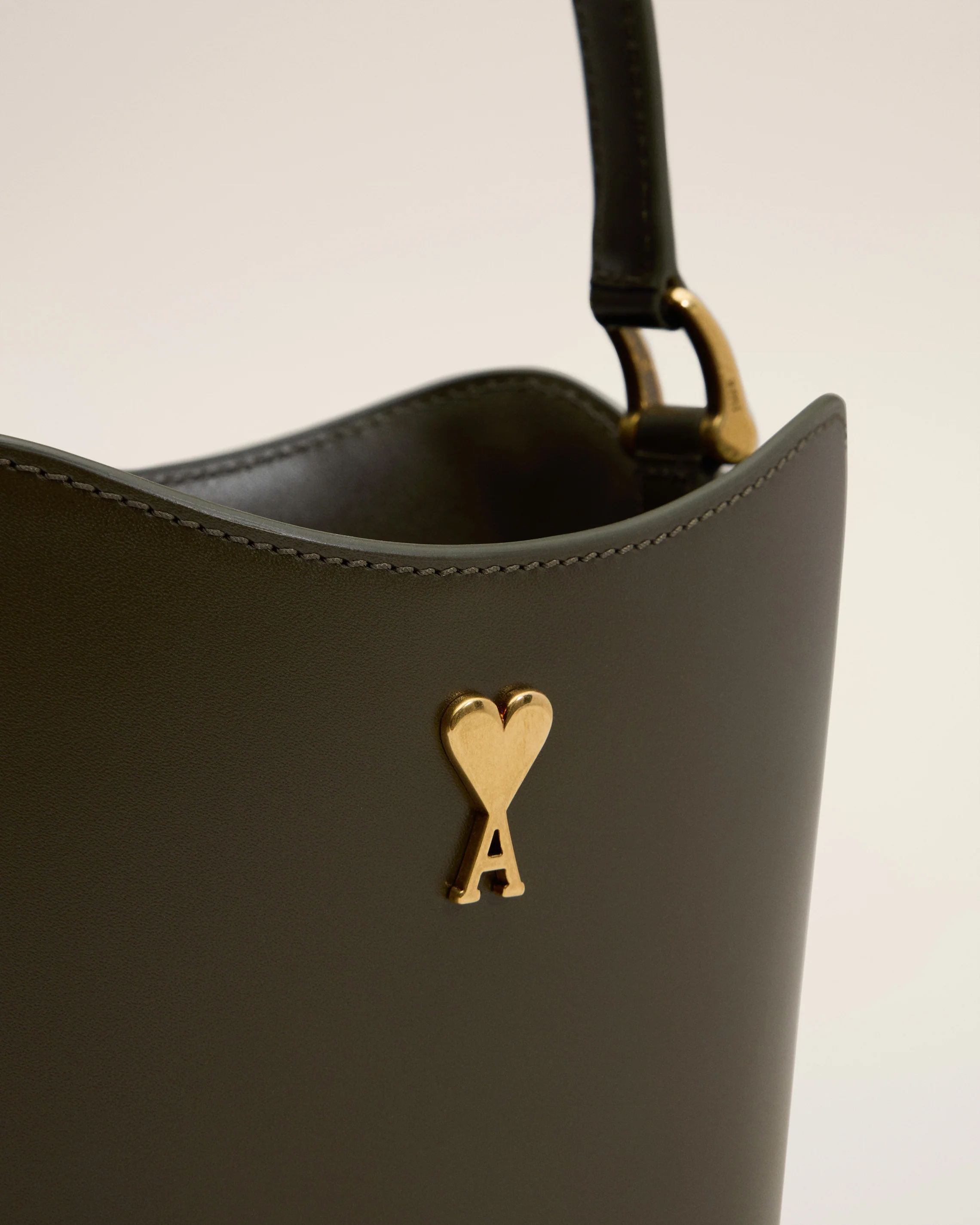 Green Leather Mini Paris Paris Bucket Bag