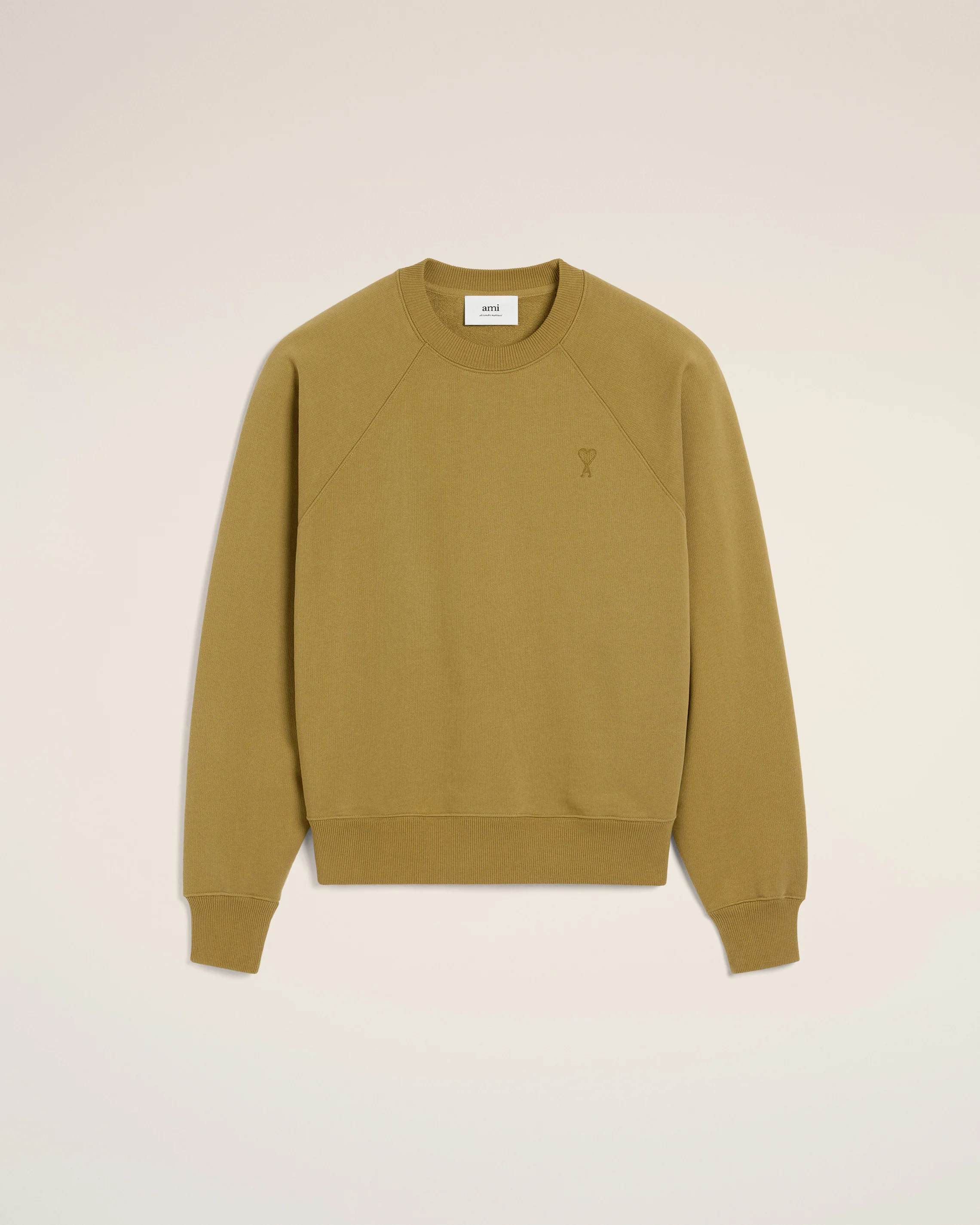 Mustard Cotton Tonal Ami de Coeur Sweatshirt