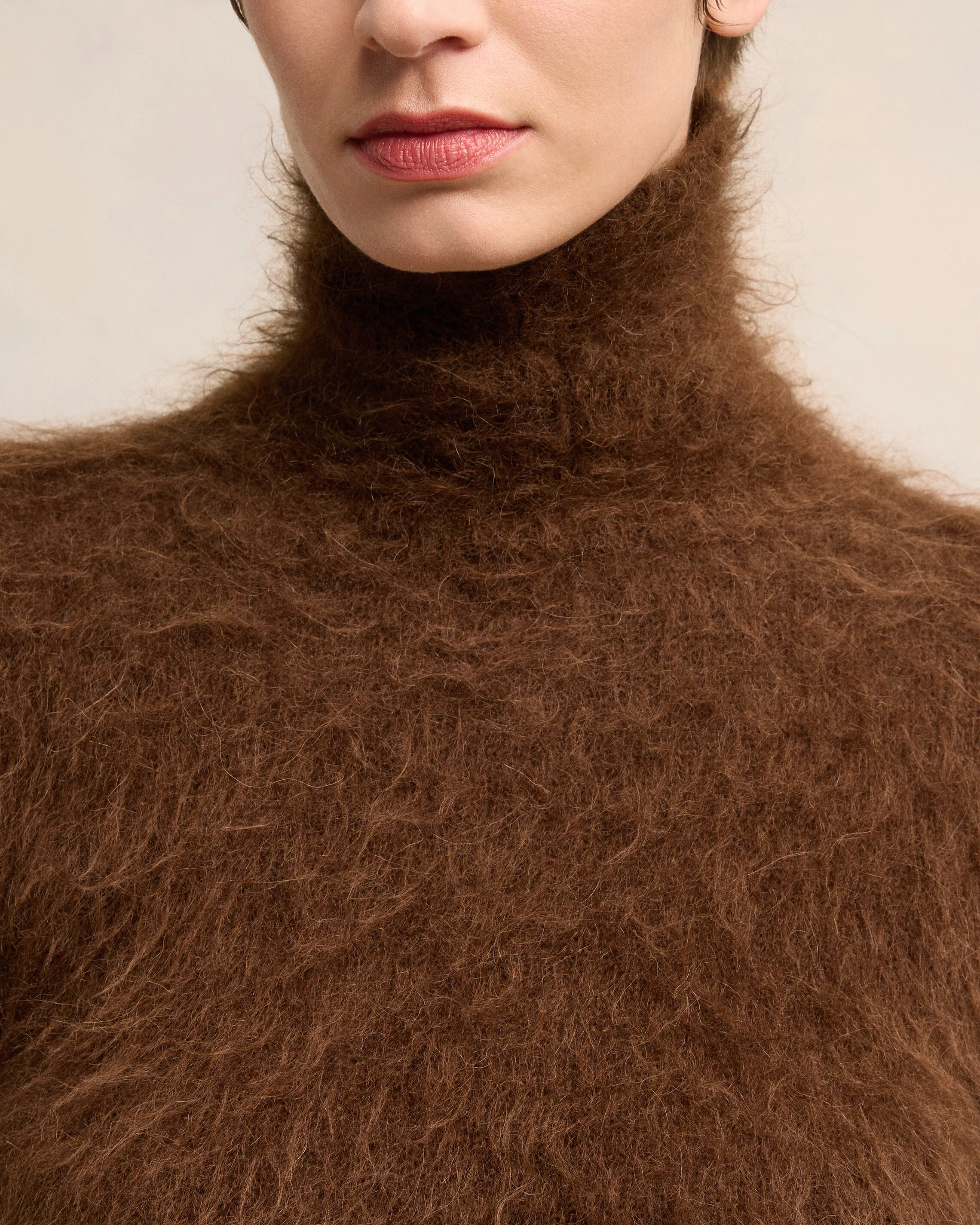 Alpaca Mohair Brushed Sweater