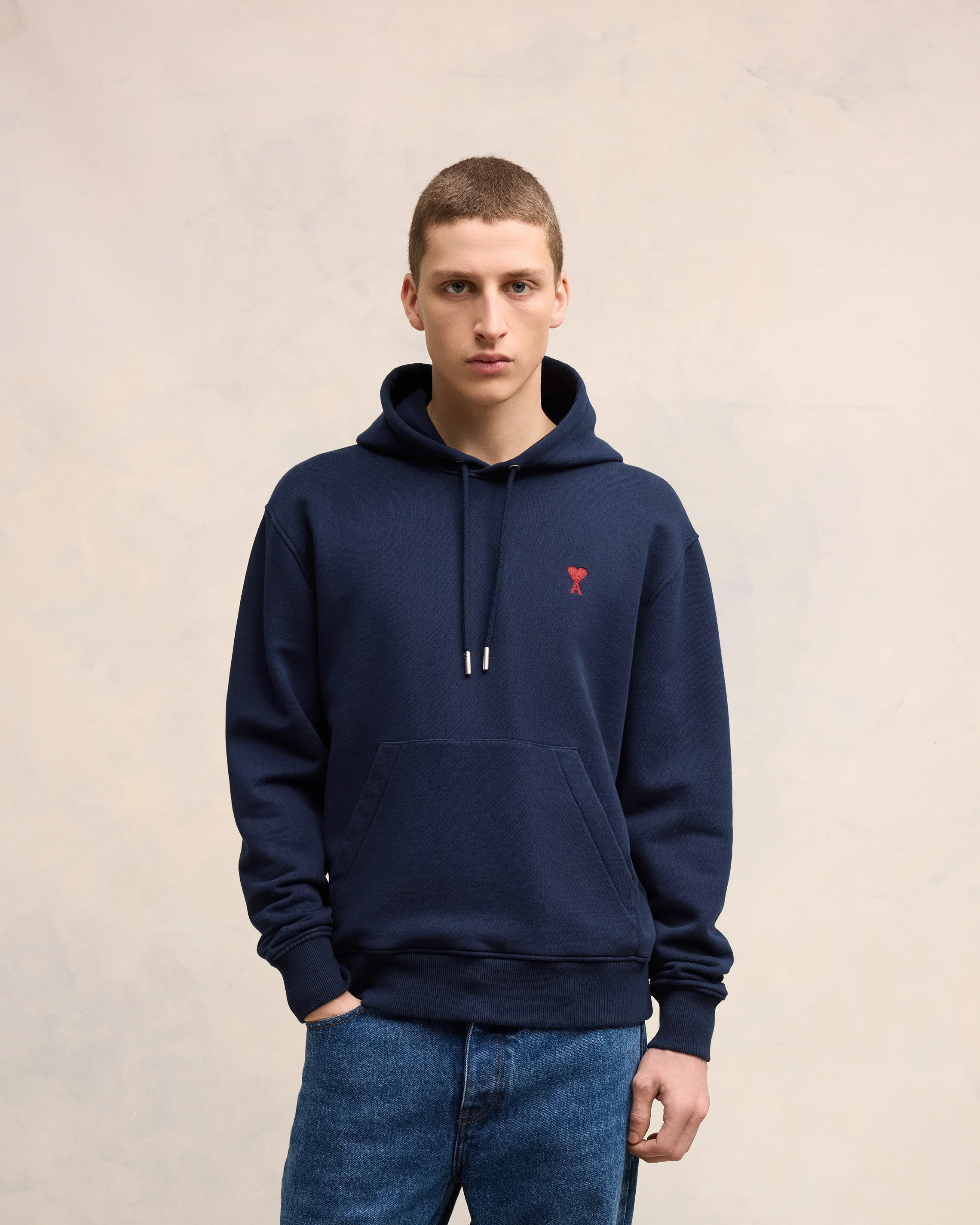 Navy Cotton Ami de Coeur Hoodie