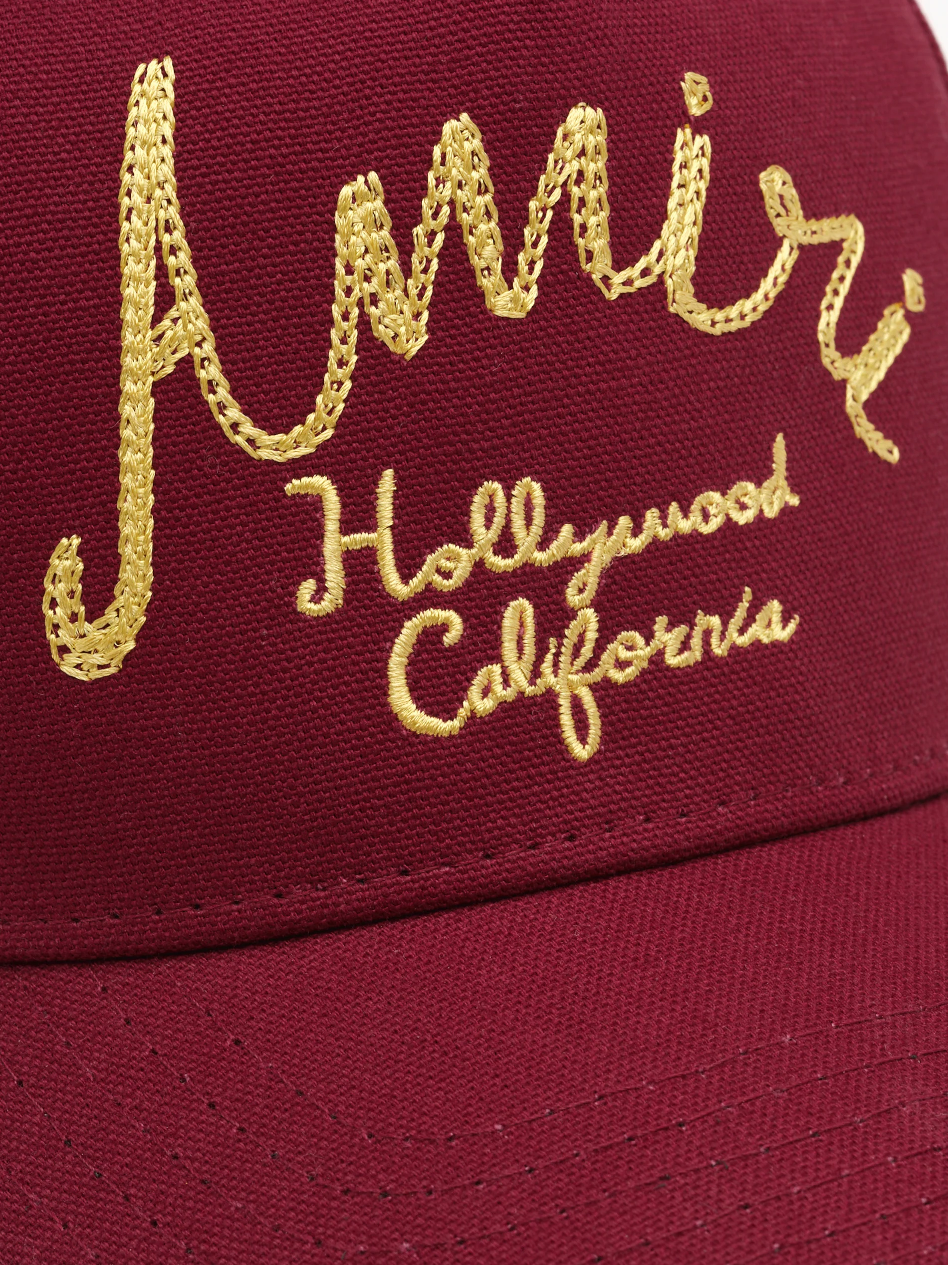 AMIRI HOLLYWOOD CANVAS HAT - Burgundy