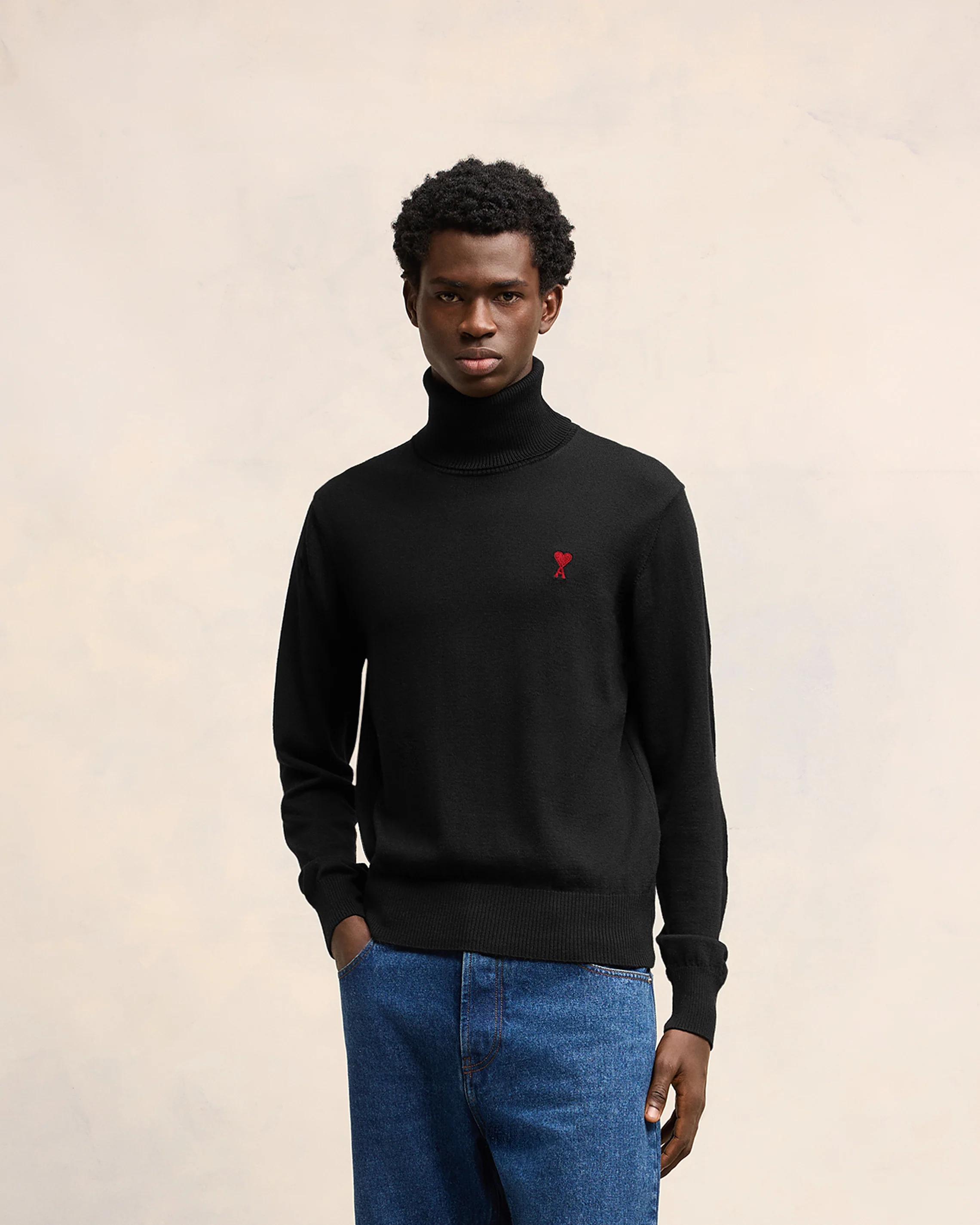 Red Ami de Coeur Turtle Neck Sweater